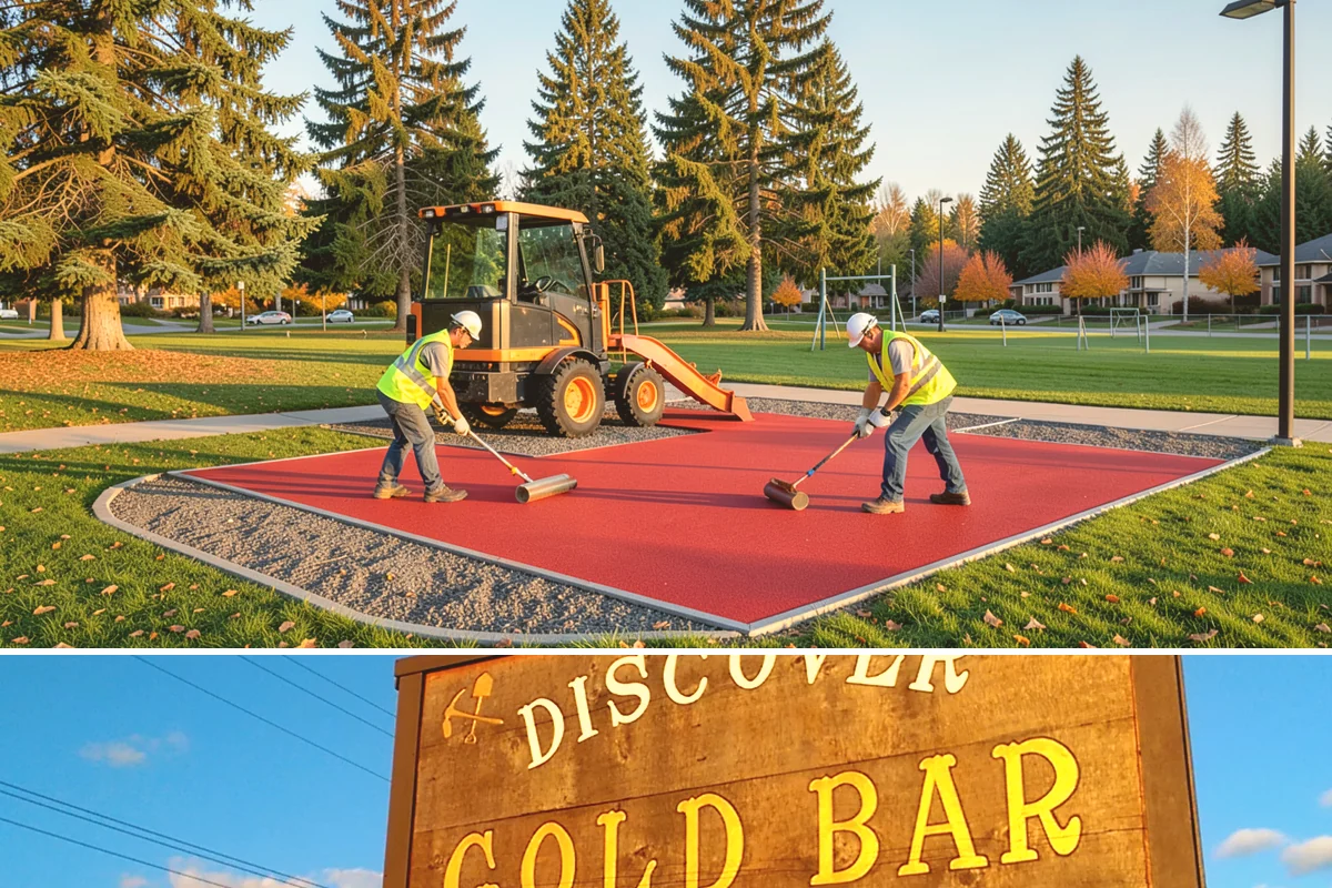 Senior Center Grounds Maintenance in Gold Bar, Snohomish County, WA - Moss and leaf removal on walkways is most critical through the wet months from October to March.