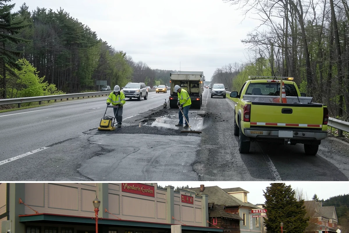 Senior Center Grounds Maintenance in Issaquah, King County, WA - Moss and leaf removal on walkways is most critical through the wet months from October to March.