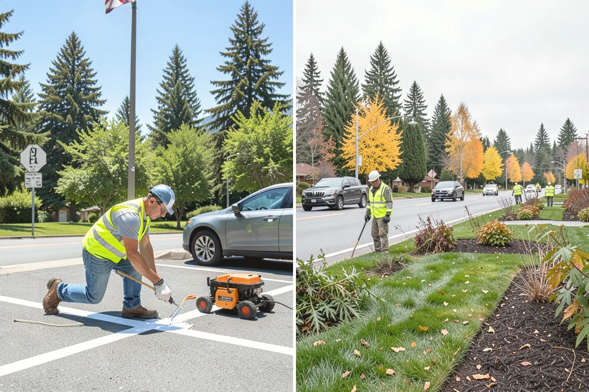 Senior Center Grounds Maintenance in La Conner, Skagit County, WA - Assess walkways and entrances for mobility and slip hazards