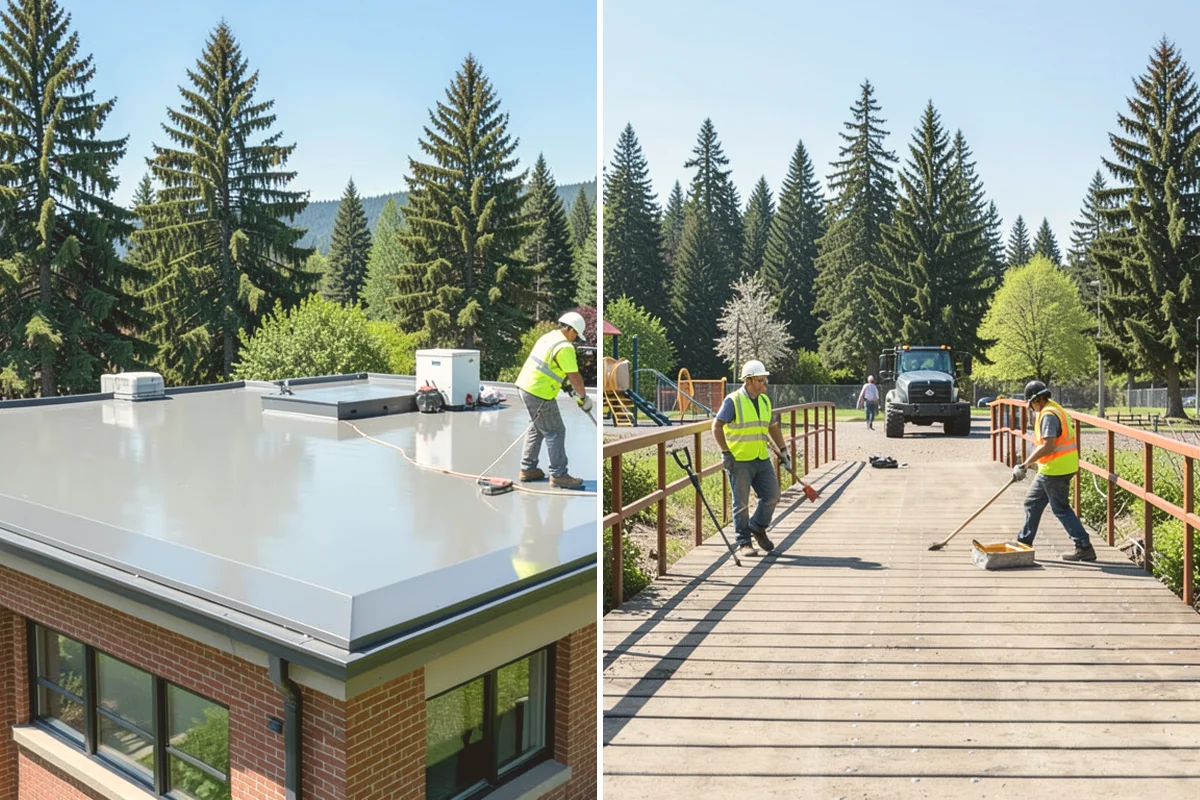 Senior Center Grounds Maintenance in Lynnwood, Snohomish County, WA - Assess walkways and entrances for mobility and slip hazards