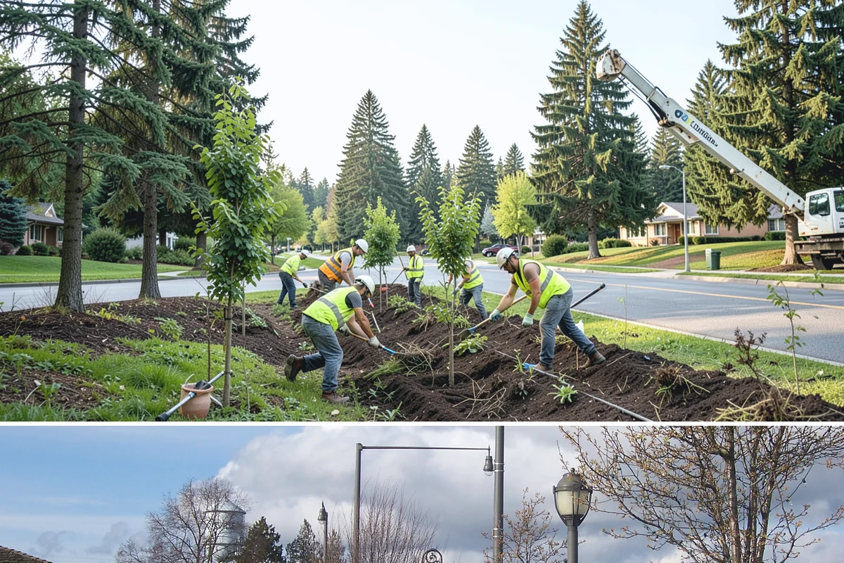 Senior Center Grounds Maintenance in Marysville, Snohomish County, WA - Moss and leaf removal on walkways is most critical through the wet months from October to March.