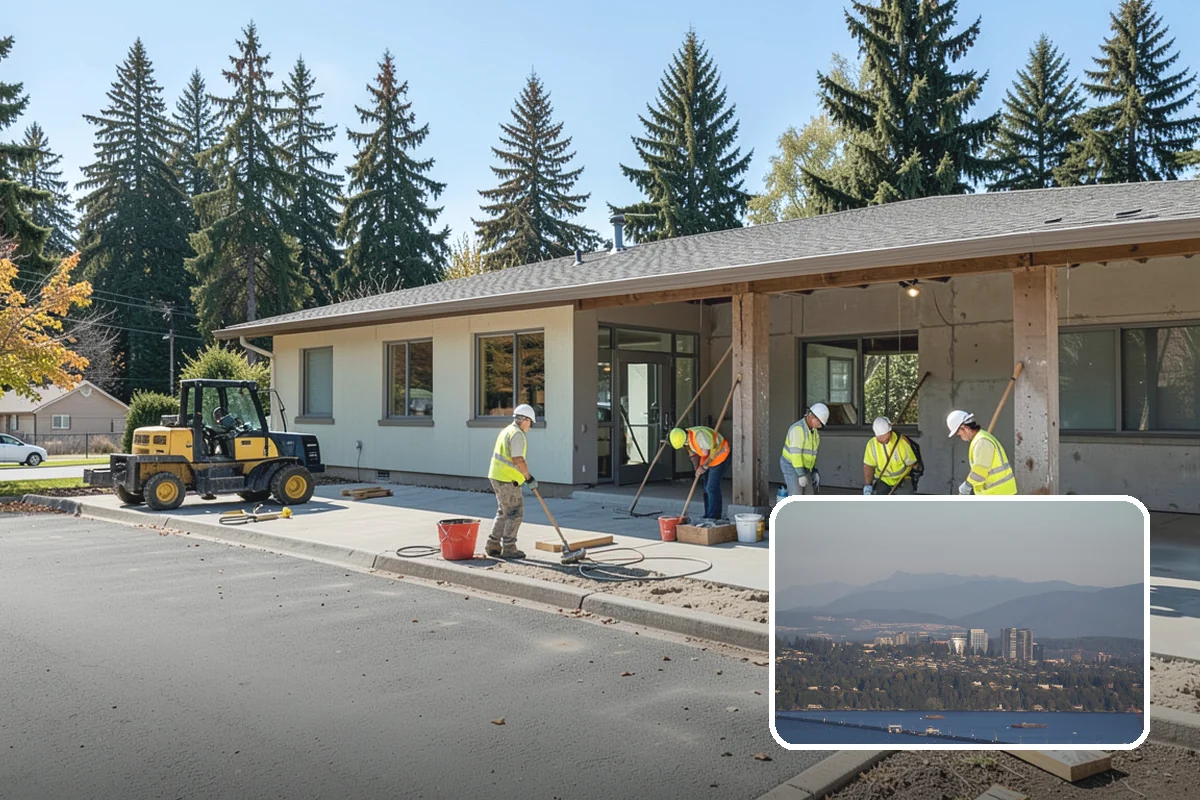 Senior Center Grounds Maintenance in Medina, King County, WA - Heightened focus on slip, trip, and fall hazards
