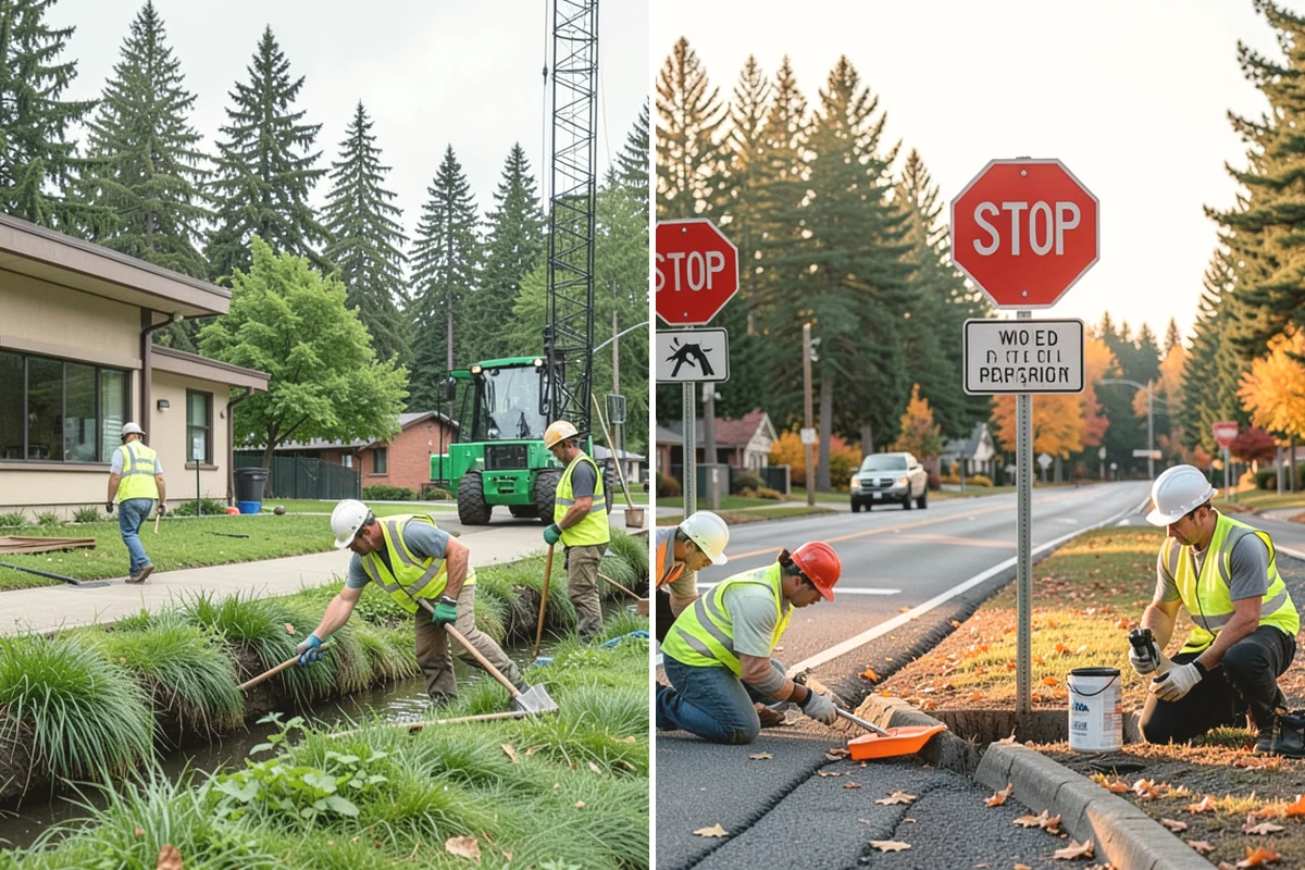 Senior Center Grounds Maintenance in Mill Creek, Snohomish County, WA - Assess walkways and entrances for mobility and slip hazards