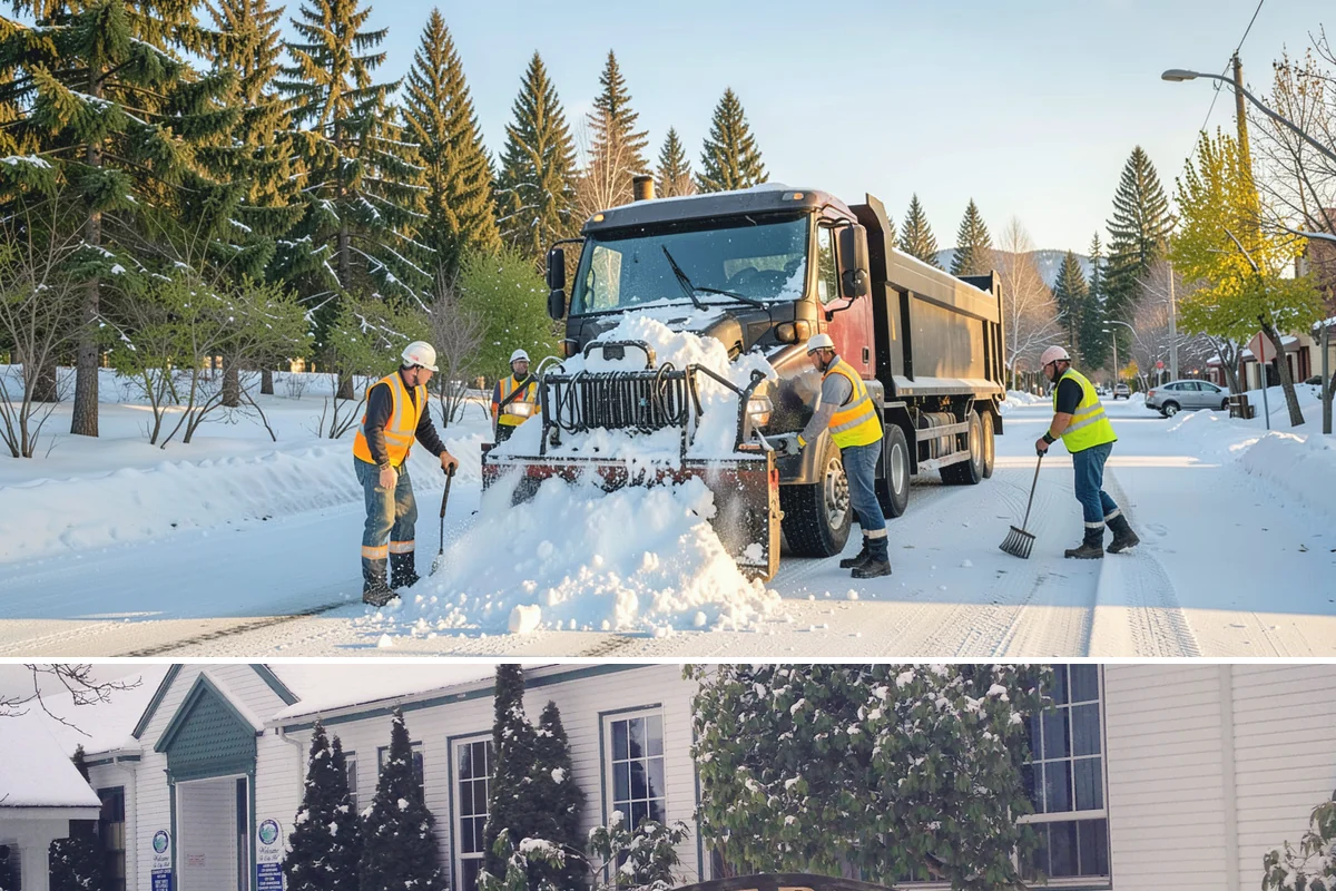 Senior Center Grounds Maintenance in Pacific, King County, WA - Moss and leaf removal on walkways is most critical through the wet months from October to March.