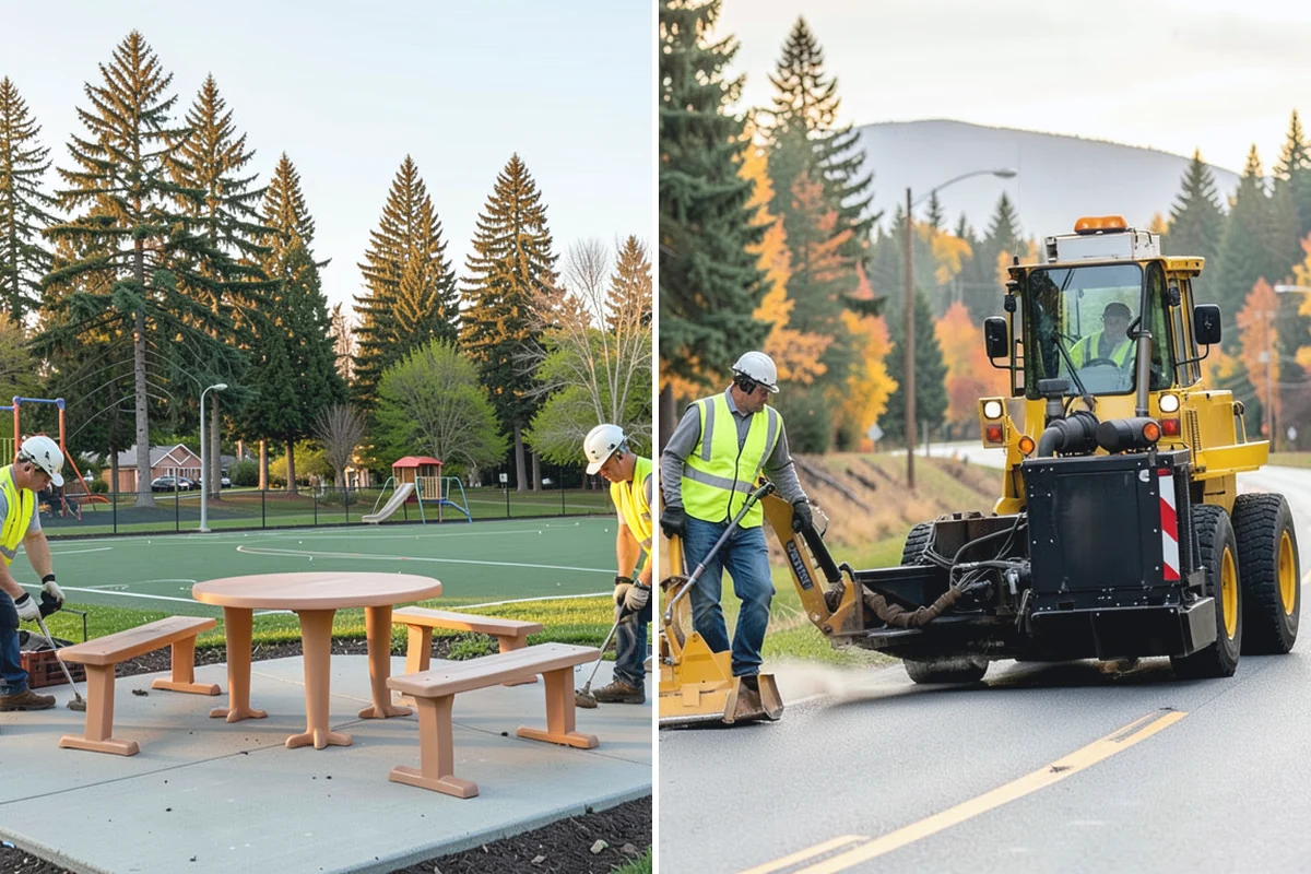 Senior Center Grounds Maintenance in South Prairie, Pierce County, WA - Assess walkways and entrances for mobility and slip hazards