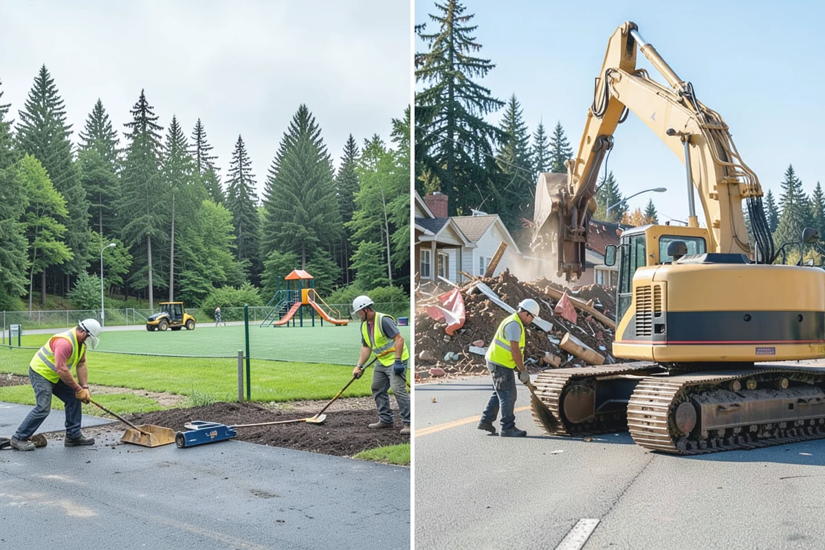 Senior Center Grounds Maintenance in Woodinville, King County, WA - Assess walkways and entrances for mobility and slip hazards
