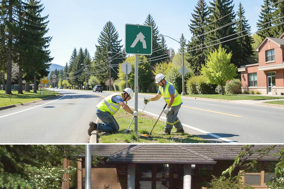 Senior Center Grounds Maintenance in Yarrow Point, King County, WA - Moss and leaf removal on walkways is most critical through the wet months from October to March.