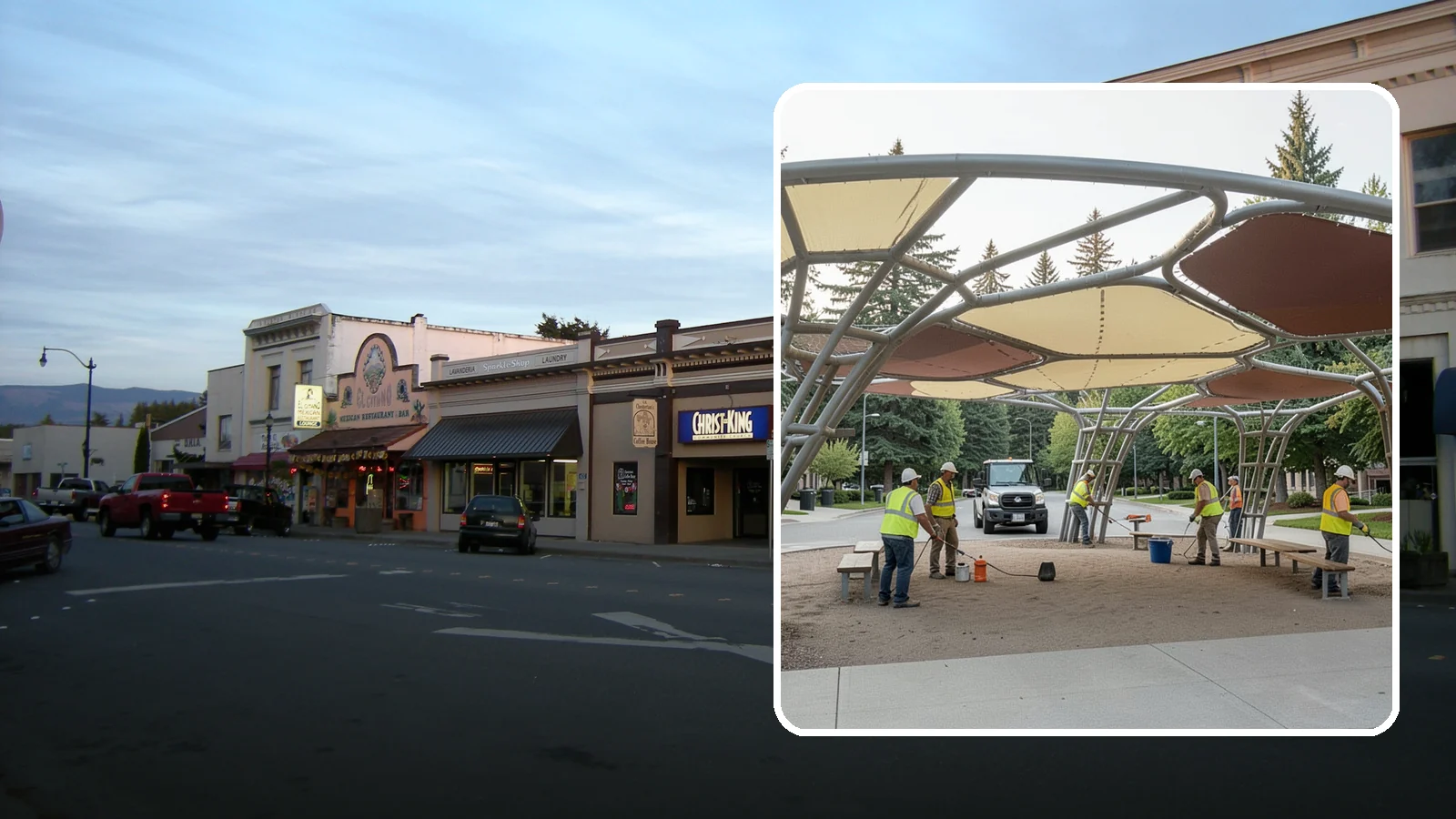 Shade Sail Installation in Burlington, Skagit County, WA - Engineered shade sail and structure installation providing UV protection over play areas, seating, and gathering spaces.