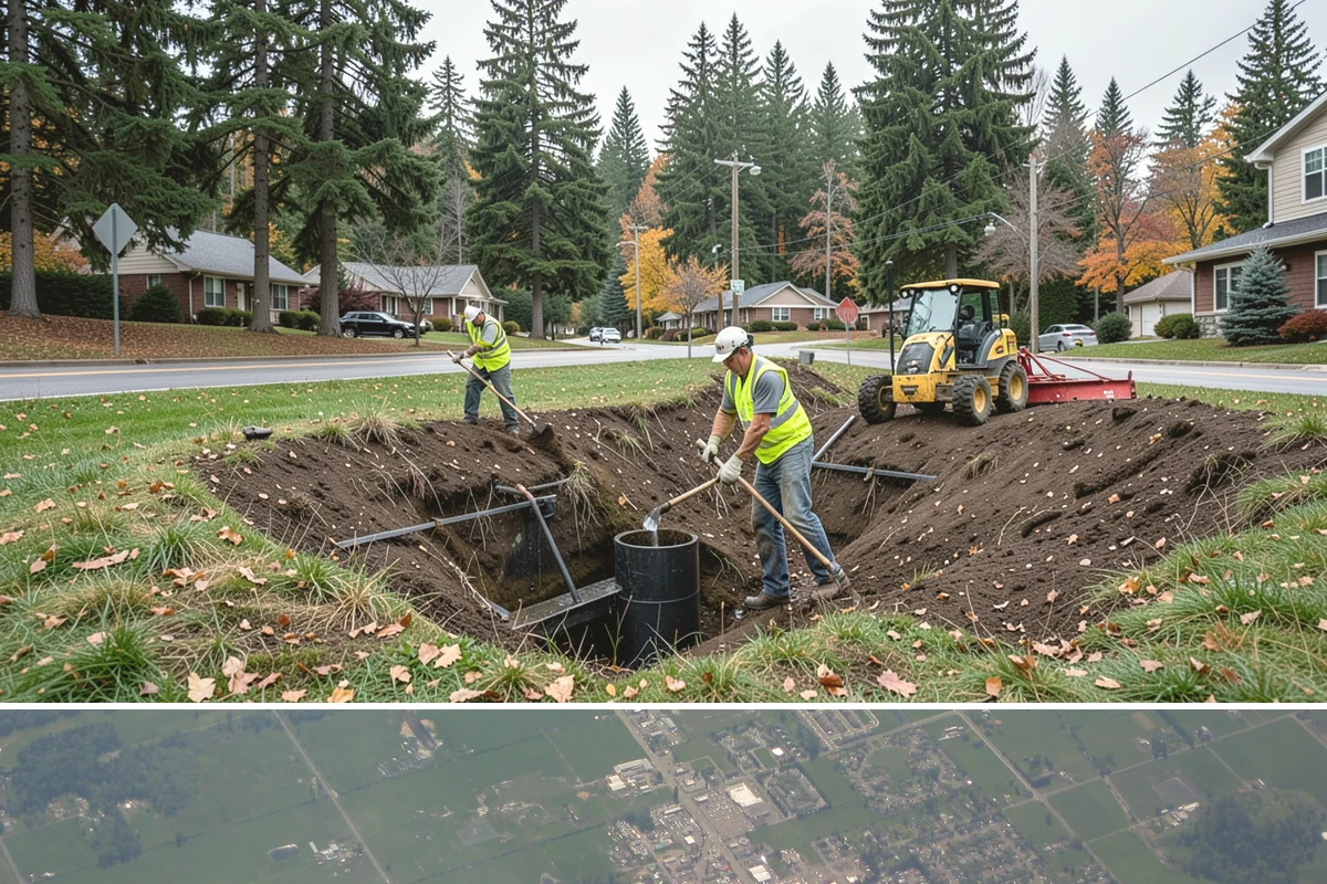 Shade Sail Installation in Enumclaw, King County, WA - Shade structures are best installed in spring so they are in place for the sunniest summer months of heaviest park use.