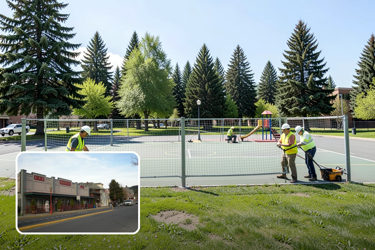 Shade Sail Installation in Issaquah, King County, WA - Reduces UV exposure and heat over play and seating areas