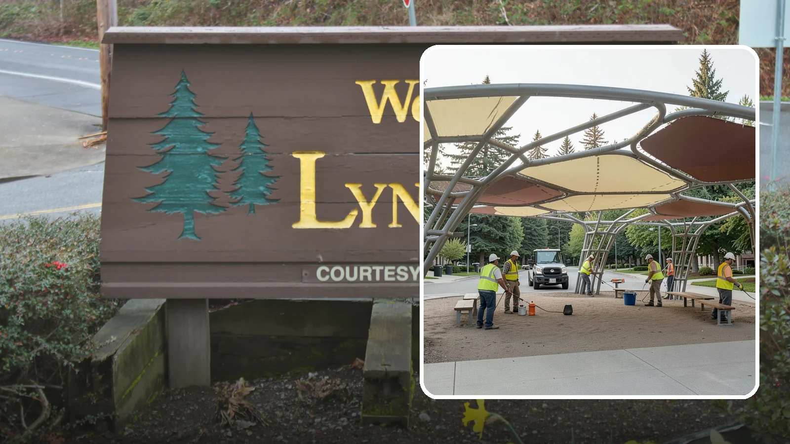 Shade Sail Installation in Lynnwood, Snohomish County, WA - Engineered shade sail and structure installation providing UV protection over play areas, seating, and gathering spaces.