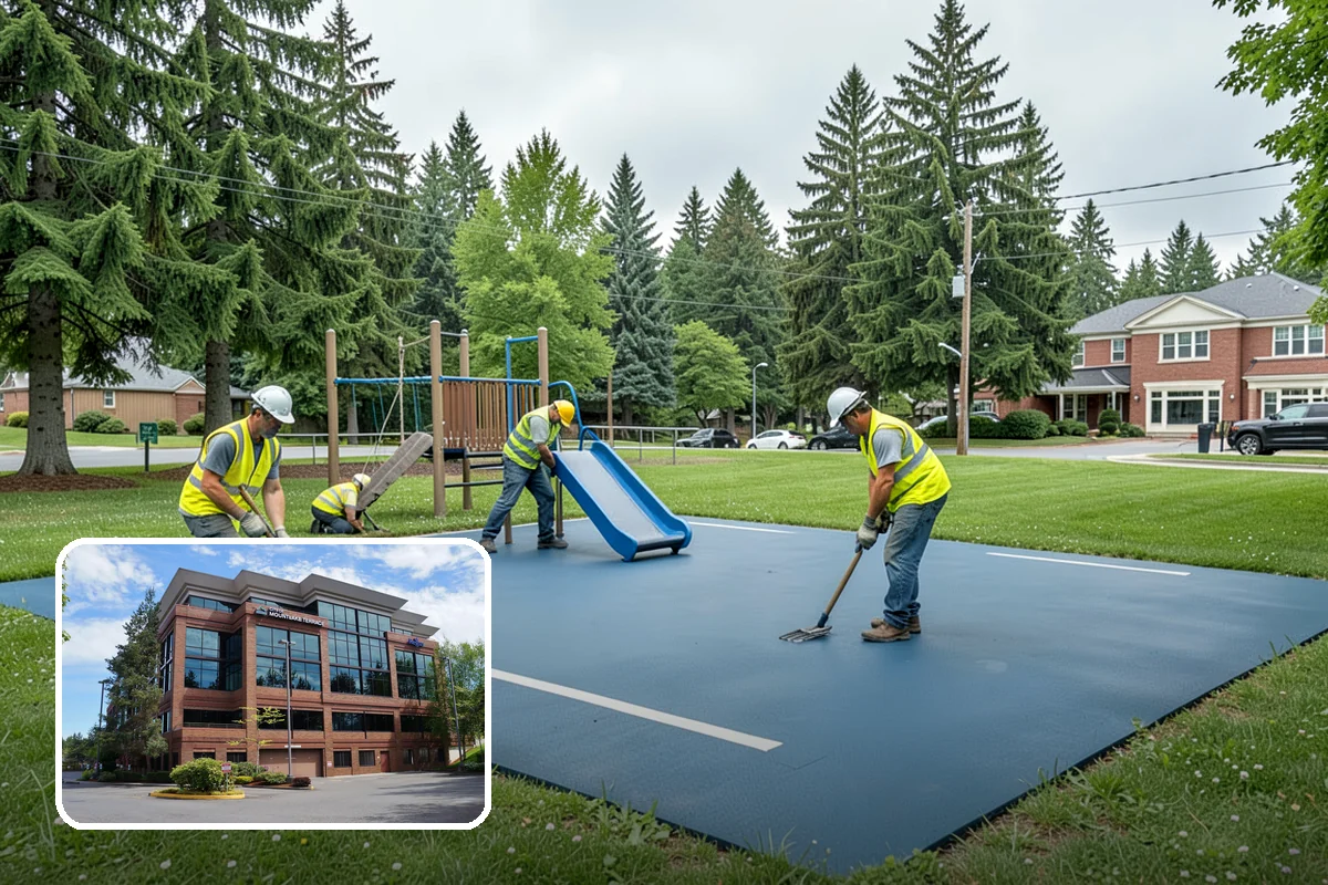 Shade Sail Installation in Mountlake Terrace, Snohomish County, WA - Reduces UV exposure and heat over play and seating areas