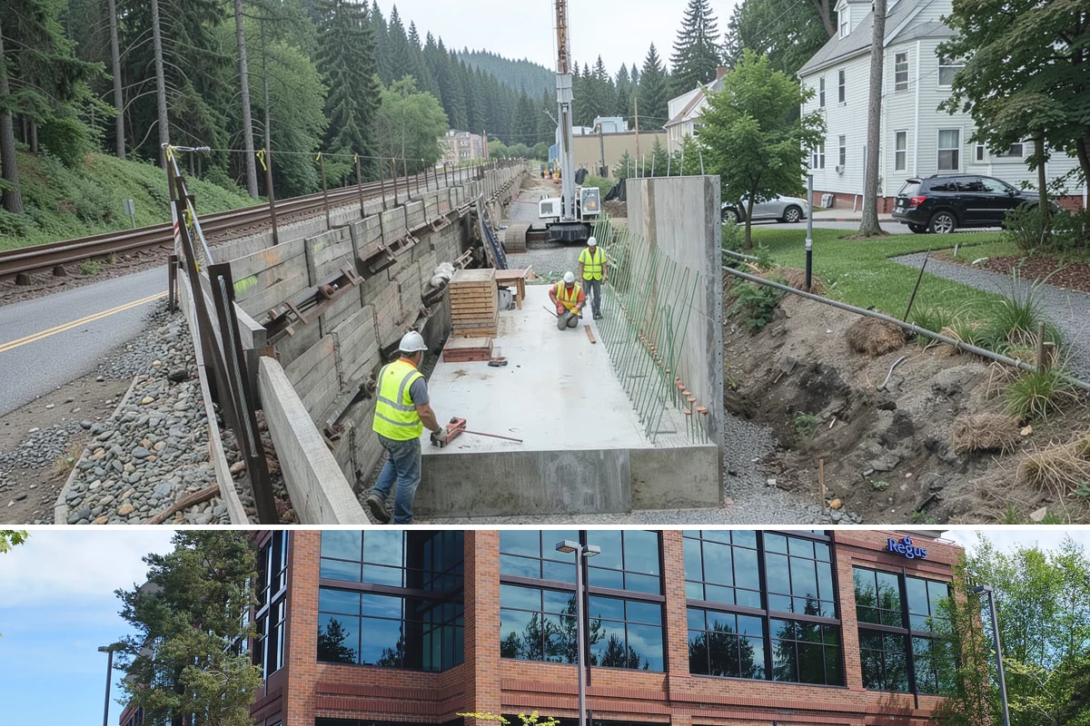 Shade Sail Installation in Mountlake Terrace, Snohomish County, WA - Shade structures are best installed in spring so they are in place for the sunniest summer months of heaviest park use.