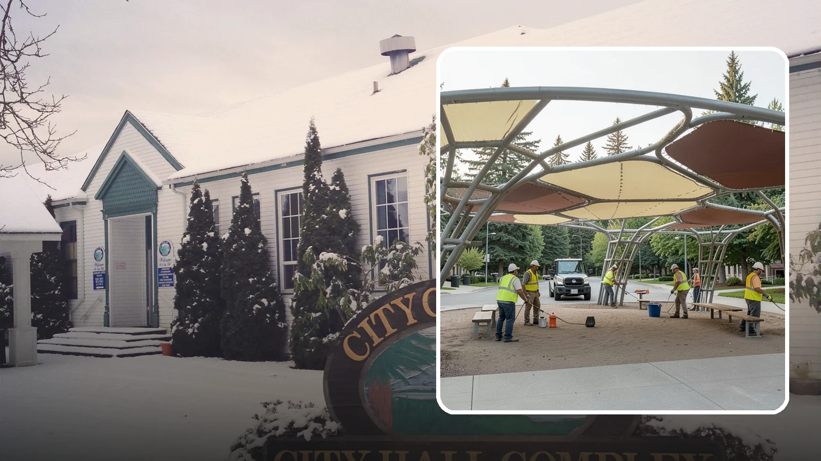 Shade Sail Installation in Pacific, King County, WA - Engineered shade sail and structure installation providing UV protection over play areas, seating, and gathering spaces.