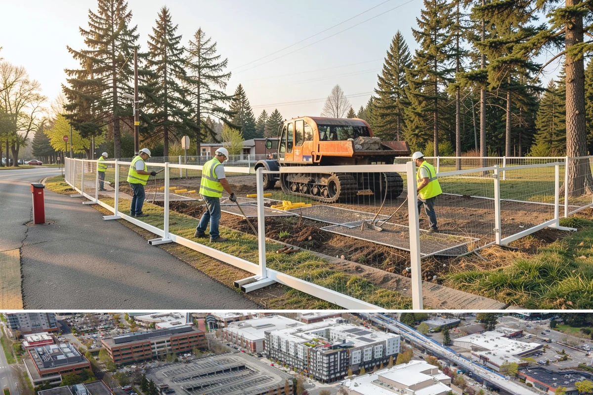 Shade Sail Installation in Redmond, King County, WA - Shade structures are best installed in spring so they are in place for the sunniest summer months of heaviest park use.