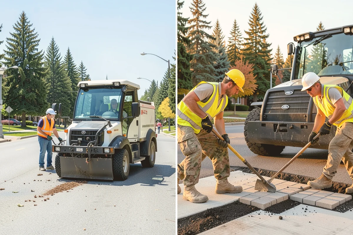 Shoulder Mowing in Algona, King County, WA - Identify shoulder segments and obstructions such as posts, hydrants, and mailboxes