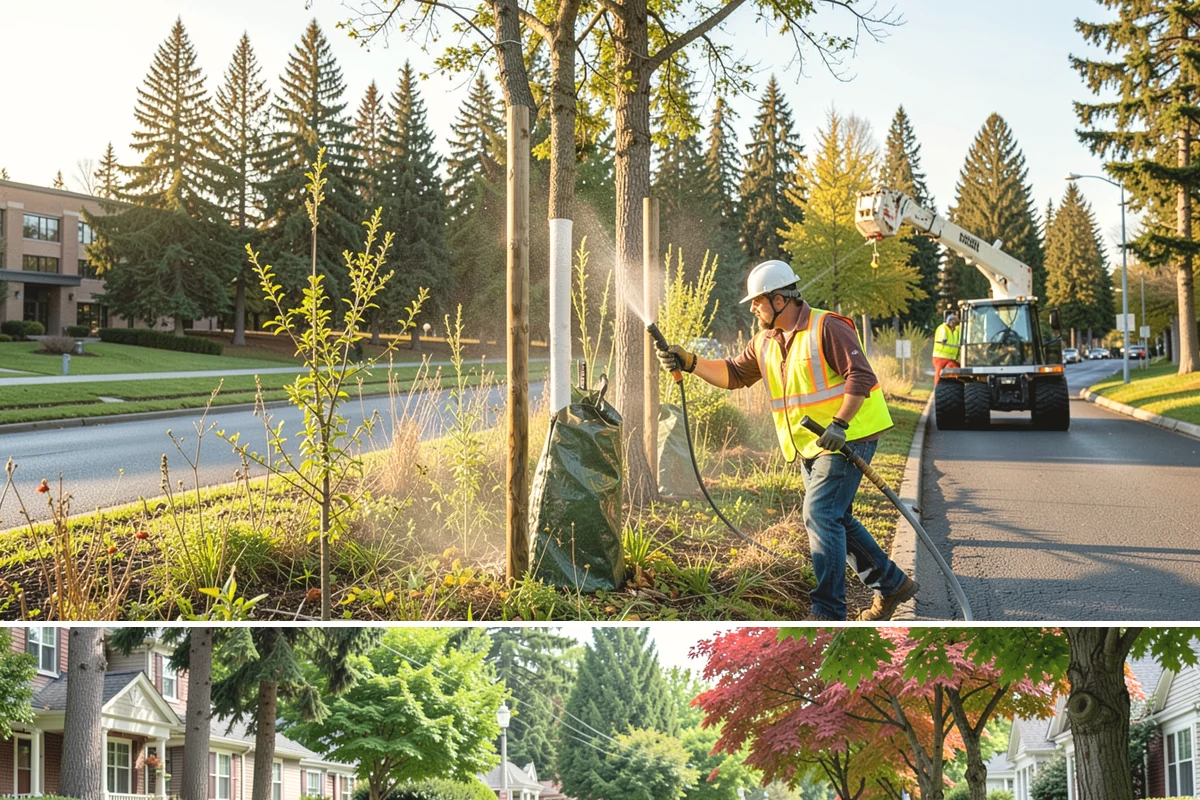 Shoulder Mowing in Beaux Arts Village, King County, WA - Shoulder growth peaks from May through September, and late-summer passes are valuable for removing cured fuels before the...