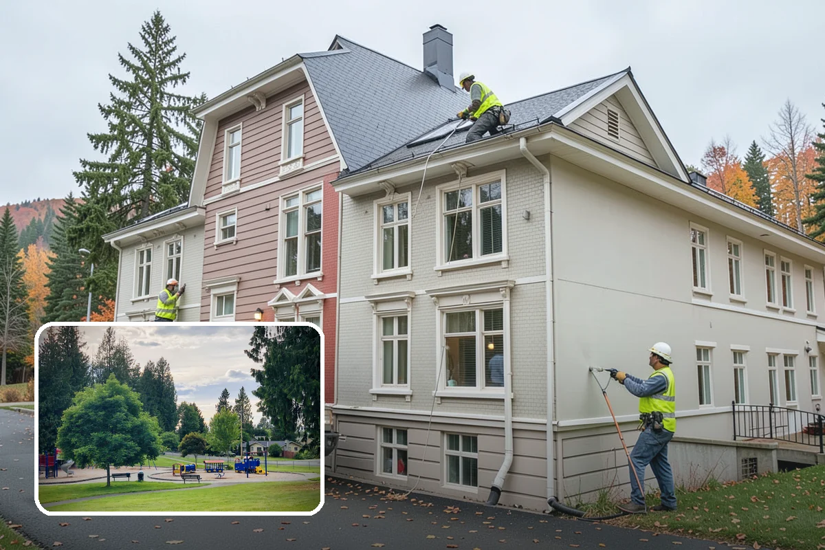 Shoulder Mowing in Bonney Lake, Pierce County, WA - Slows pavement-edge deterioration by keeping the shoulder line dry and defined