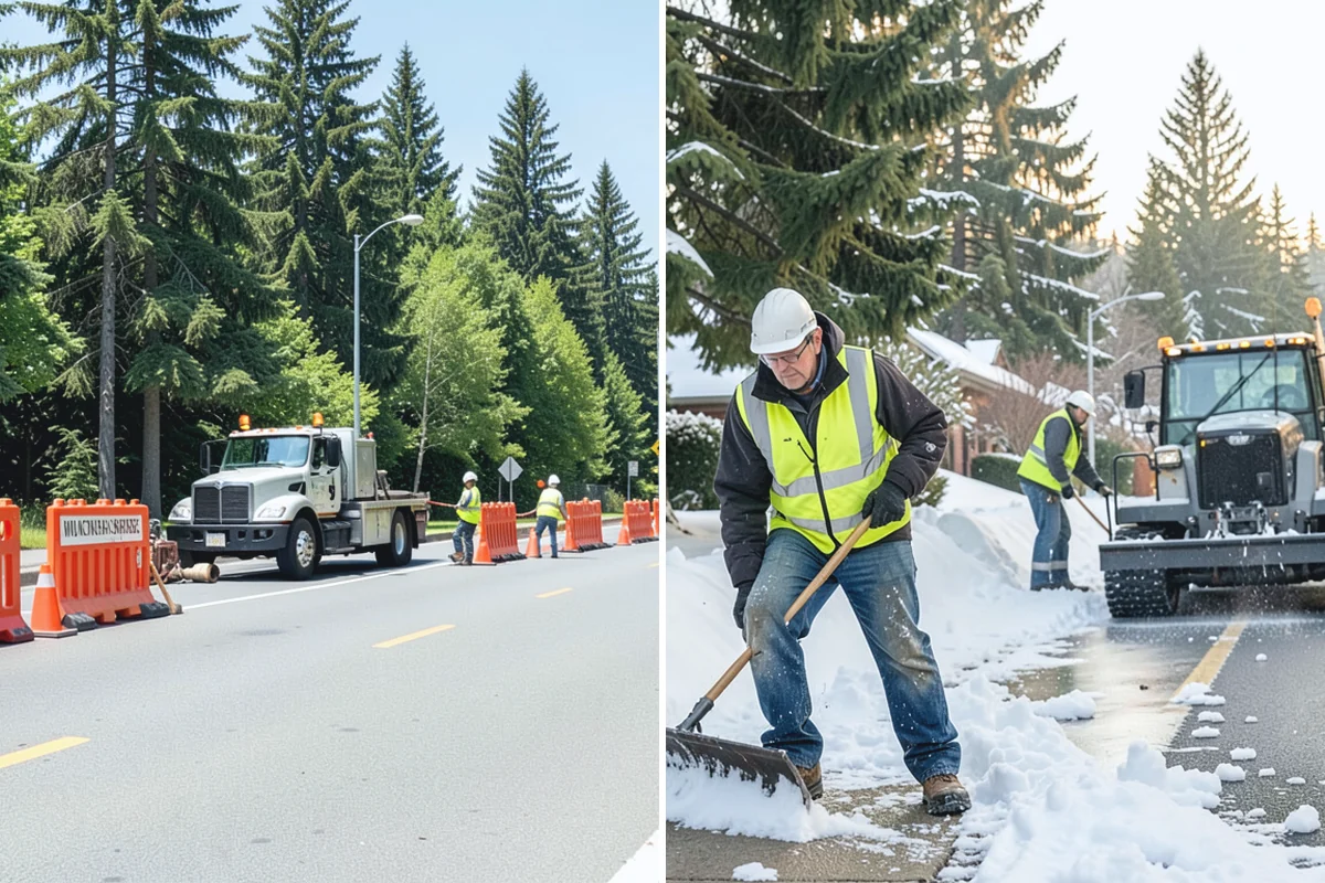 Shoulder Mowing in Bonney Lake, Pierce County, WA - Identify shoulder segments and obstructions such as posts, hydrants, and mailboxes