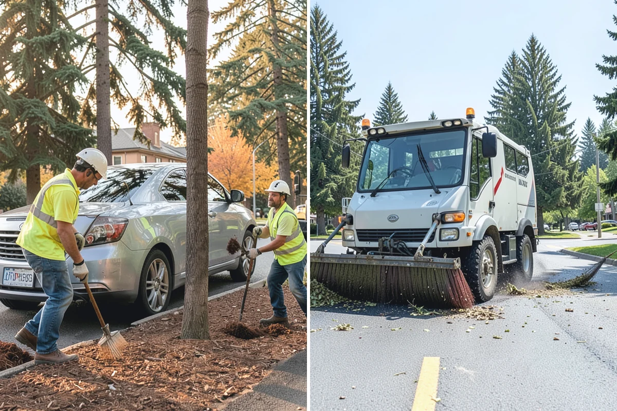 Shoulder Mowing in Buckley, Pierce County, WA - Identify shoulder segments and obstructions such as posts, hydrants, and mailboxes