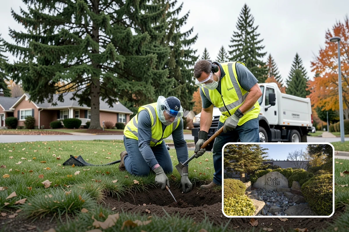 Shoulder Mowing in Clyde Hill, King County, WA - Slows pavement-edge deterioration by keeping the shoulder line dry and defined
