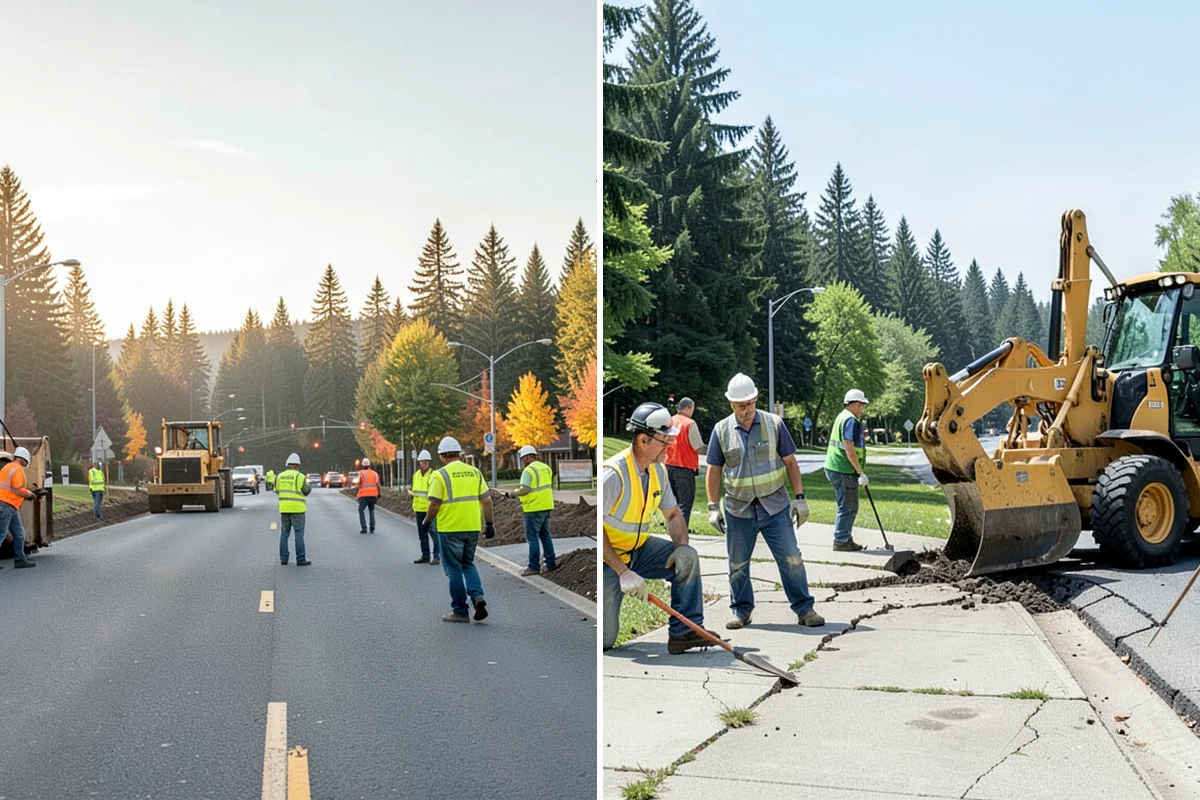 Shoulder Mowing in Concrete, Skagit County, WA - Identify shoulder segments and obstructions such as posts, hydrants, and mailboxes