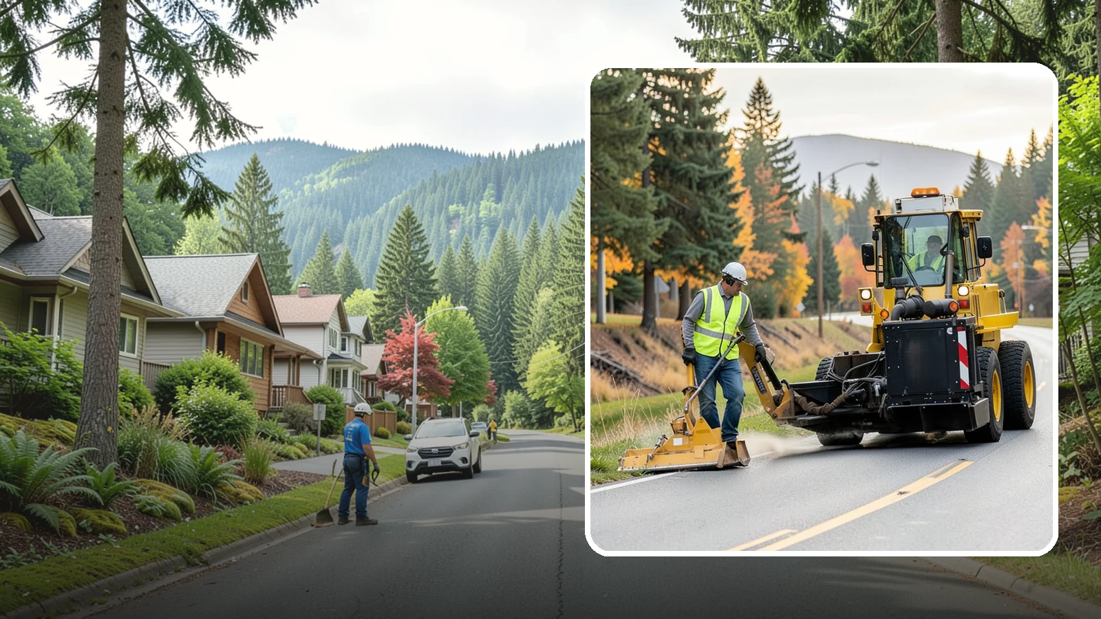 Shoulder Mowing in Darrington, Snohomish County, WA - Targeted shoulder mowing that clears the paved-edge vegetation strip to protect pavement integrity and pedestrian safety.