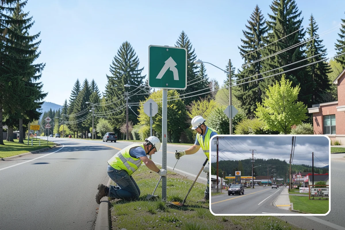 Shoulder Mowing in Granite Falls, Snohomish County, WA - Slows pavement-edge deterioration by keeping the shoulder line dry and defined