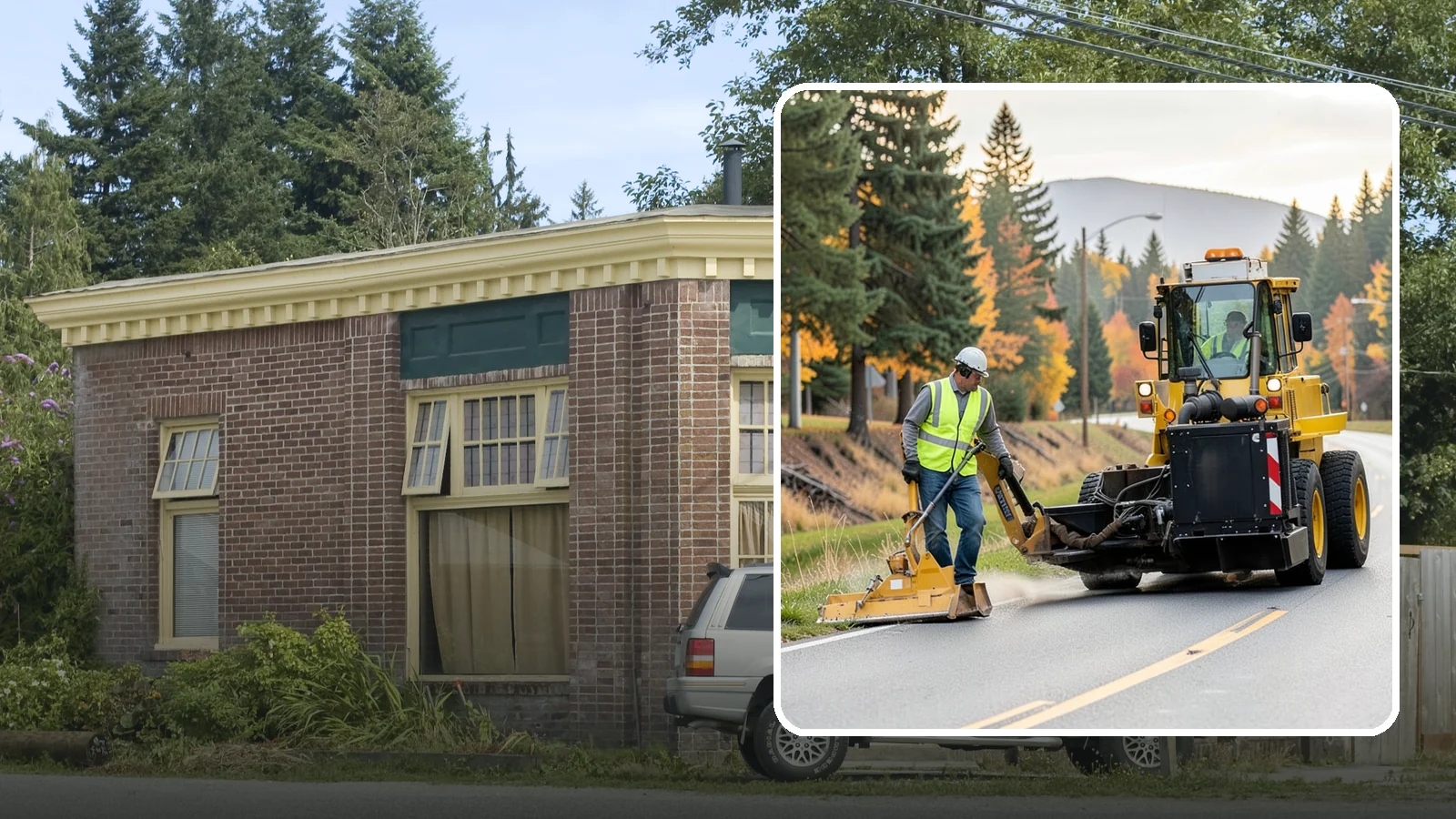 Shoulder Mowing in Hamilton, Skagit County, WA - Targeted shoulder mowing that clears the paved-edge vegetation strip to protect pavement integrity and pedestrian safety.