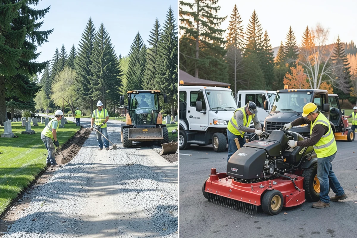 Shoulder Mowing in Hamilton, Skagit County, WA - Identify shoulder segments and obstructions such as posts, hydrants, and mailboxes