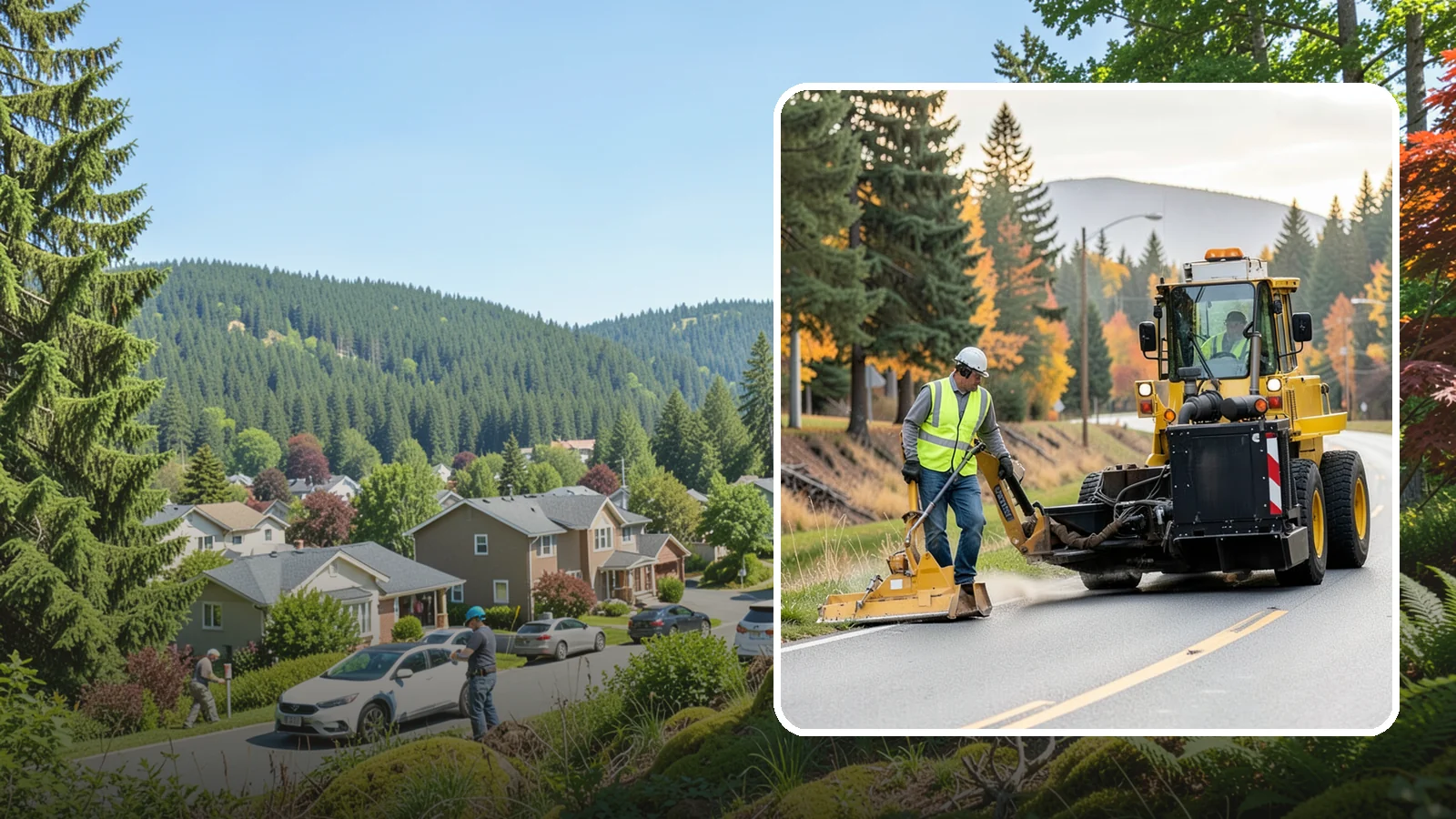 Shoulder Mowing in Index, Snohomish County, WA - Targeted shoulder mowing that clears the paved-edge vegetation strip to protect pavement integrity and pedestrian safety.