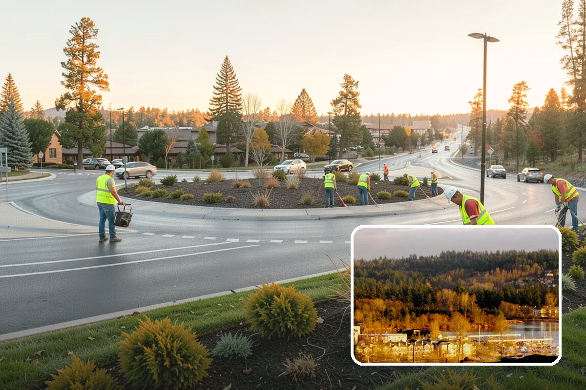 Shoulder Mowing in Kenmore, King County, WA - Slows pavement-edge deterioration by keeping the shoulder line dry and defined