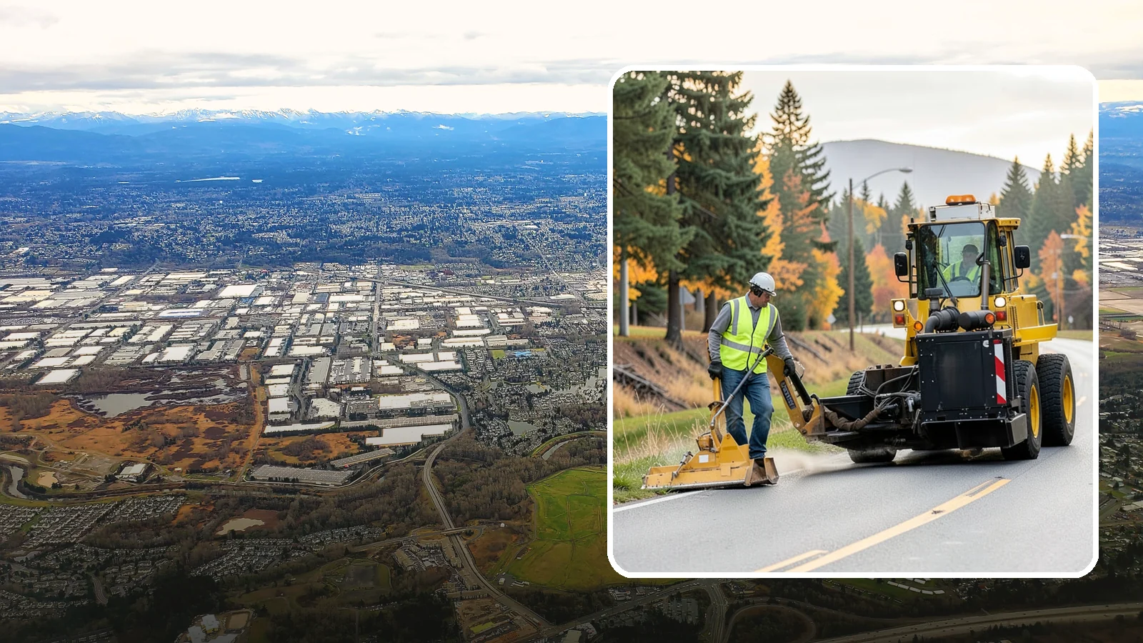 Shoulder Mowing in Kent, King County, WA - Targeted shoulder mowing that clears the paved-edge vegetation strip to protect pavement integrity and pedestrian safety.