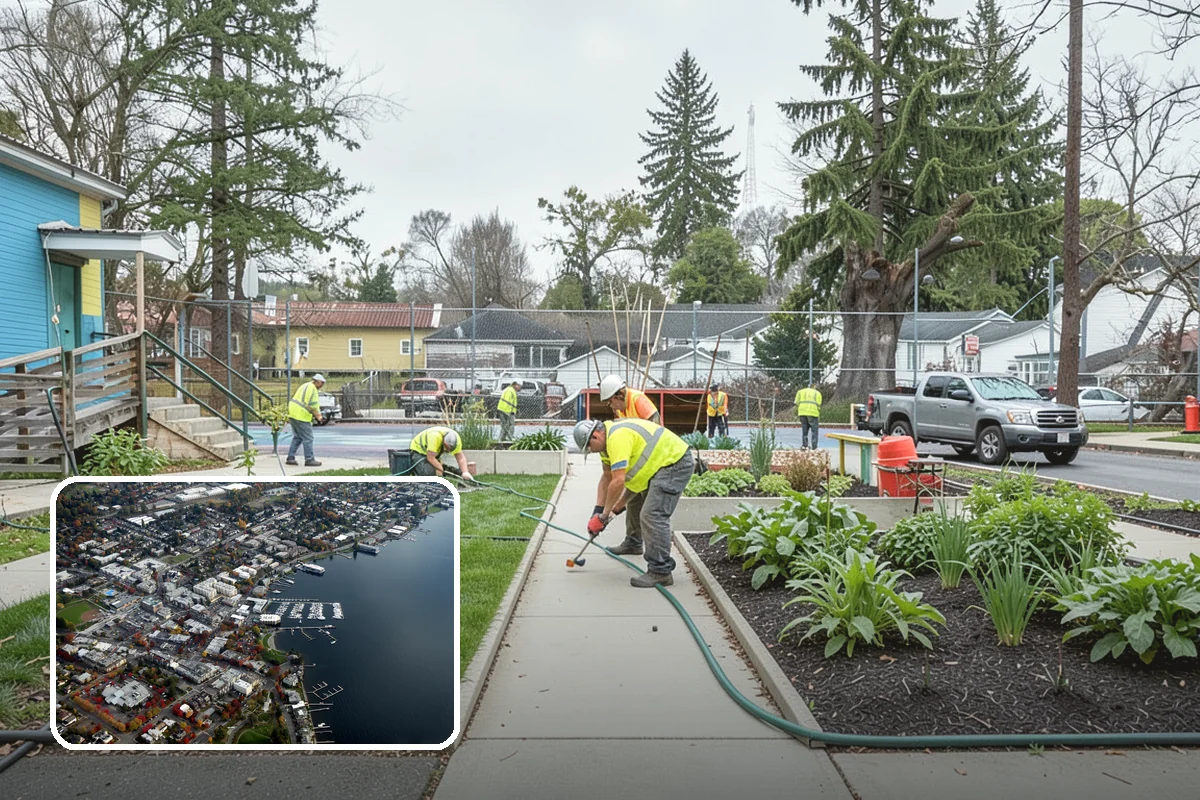 Shoulder Mowing in Kirkland, King County, WA - Slows pavement-edge deterioration by keeping the shoulder line dry and defined