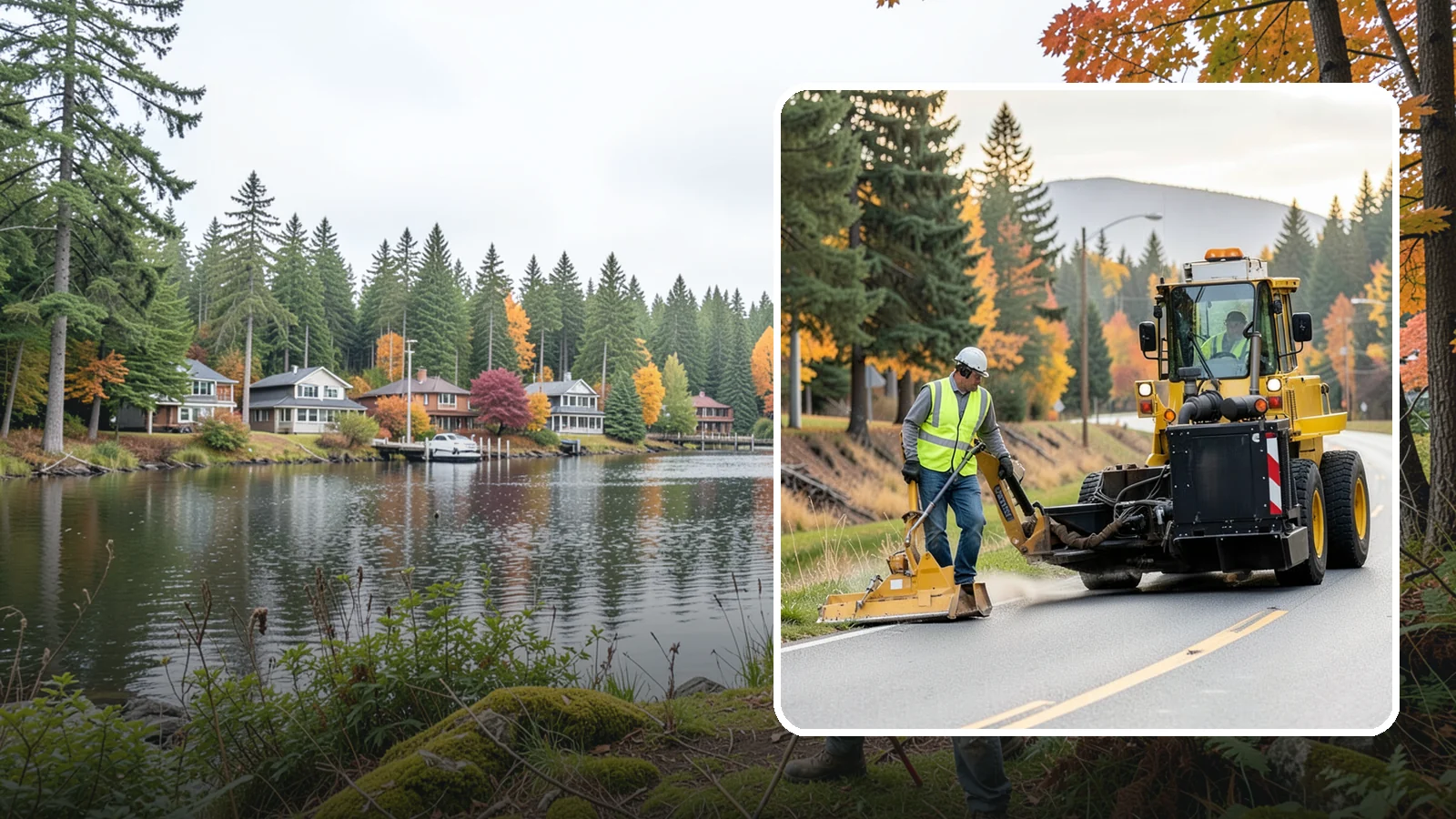 Shoulder Mowing in La Conner, Skagit County, WA - Targeted shoulder mowing that clears the paved-edge vegetation strip to protect pavement integrity and pedestrian safety.