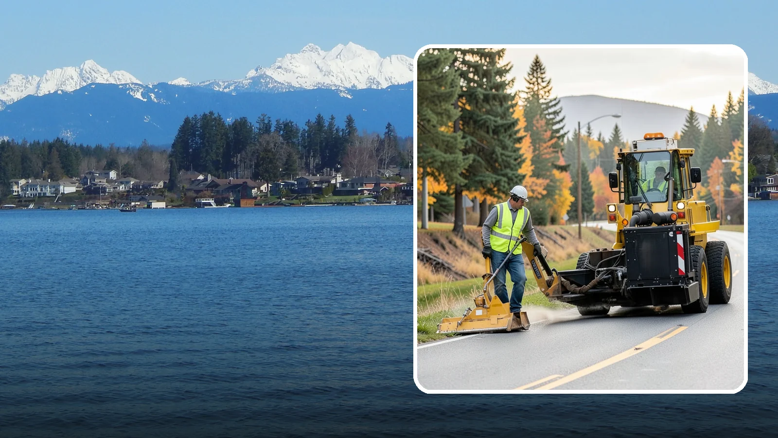 Shoulder Mowing in Lake Stevens, Snohomish County, WA - Targeted shoulder mowing that clears the paved-edge vegetation strip to protect pavement integrity and pedestrian safety.