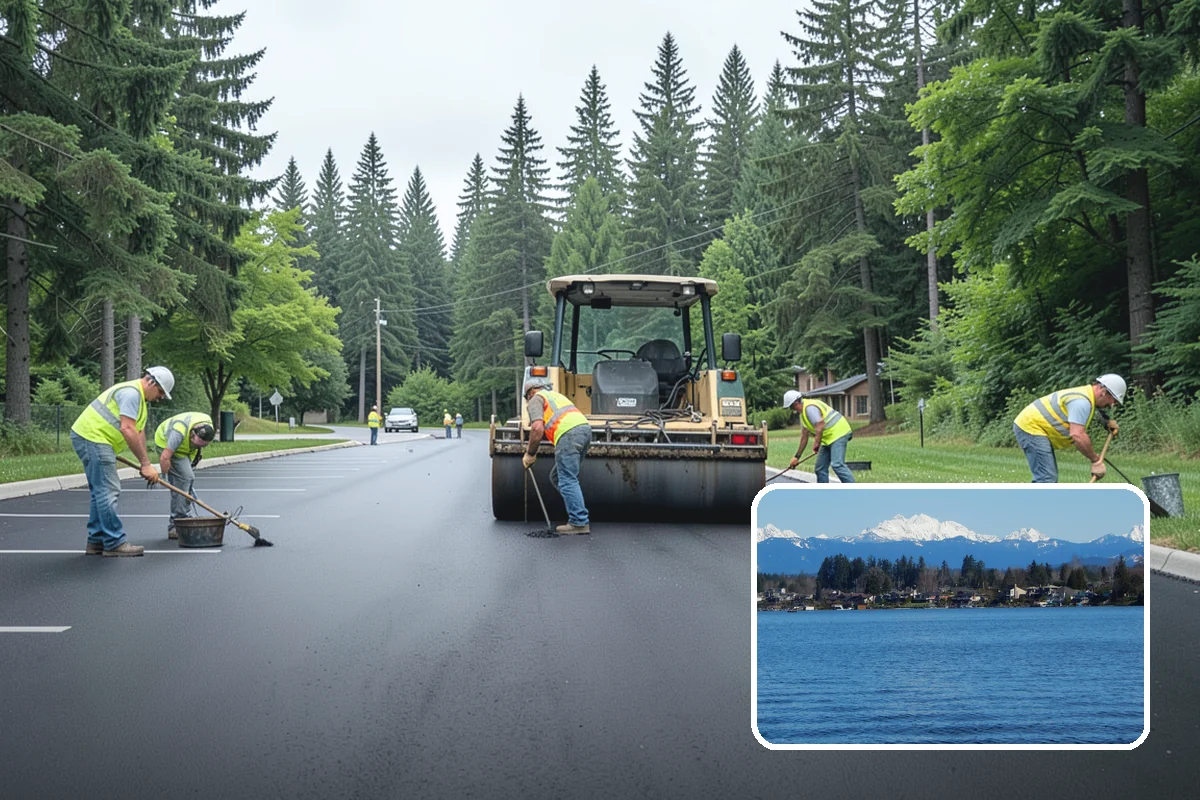 Shoulder Mowing in Lake Stevens, Snohomish County, WA - Slows pavement-edge deterioration by keeping the shoulder line dry and defined