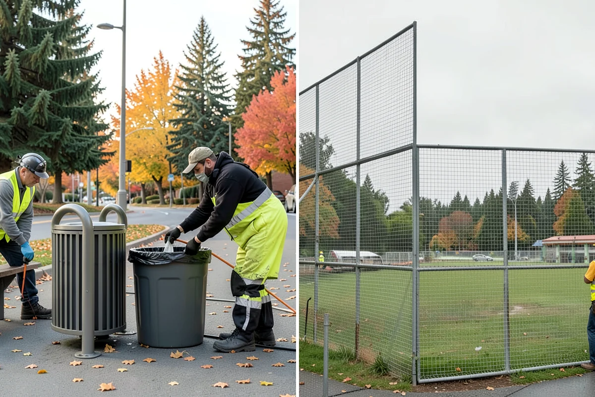 Shoulder Mowing in Lyman, Skagit County, WA - Identify shoulder segments and obstructions such as posts, hydrants, and mailboxes