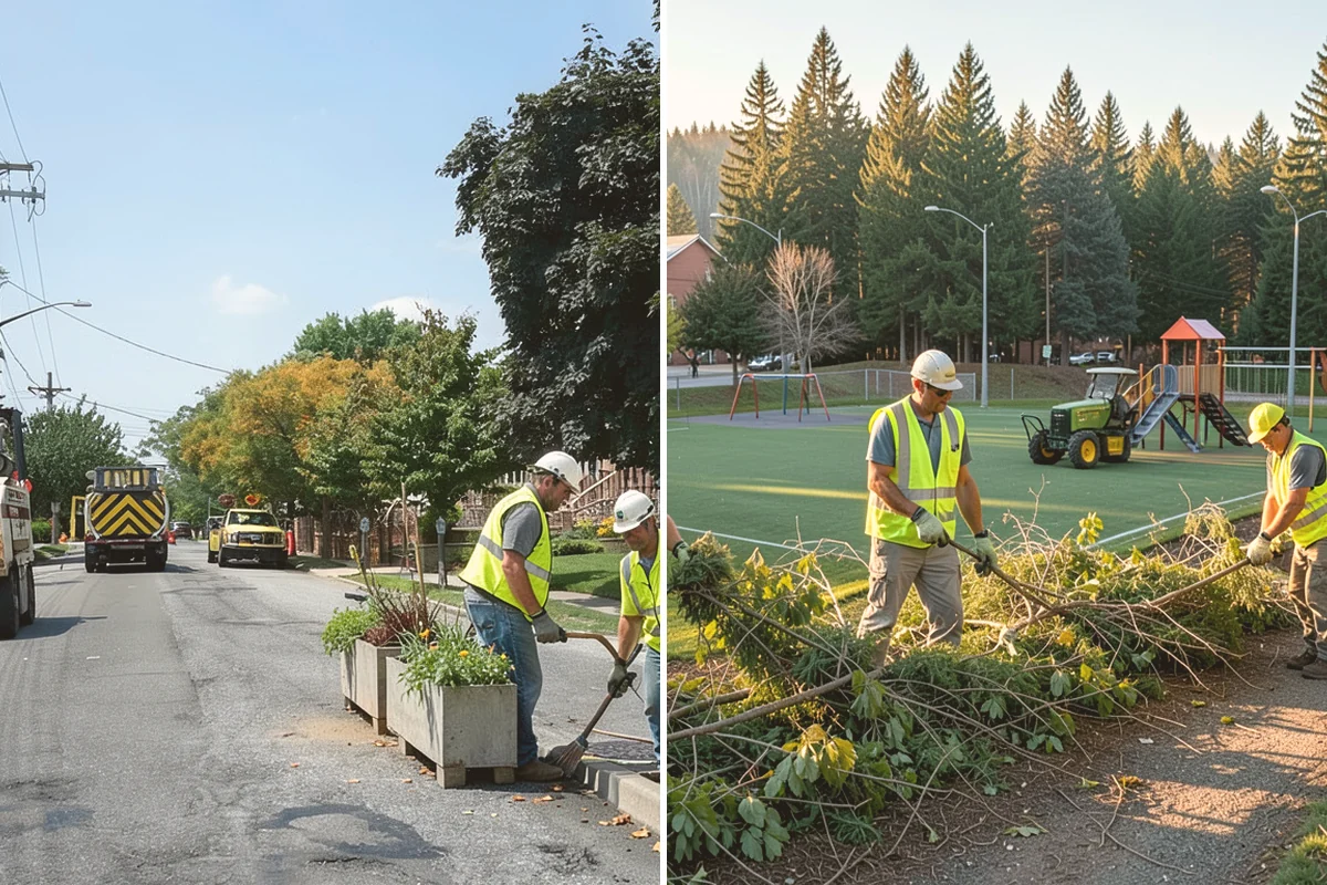 Shoulder Mowing in Milton, King County, WA - Identify shoulder segments and obstructions such as posts, hydrants, and mailboxes