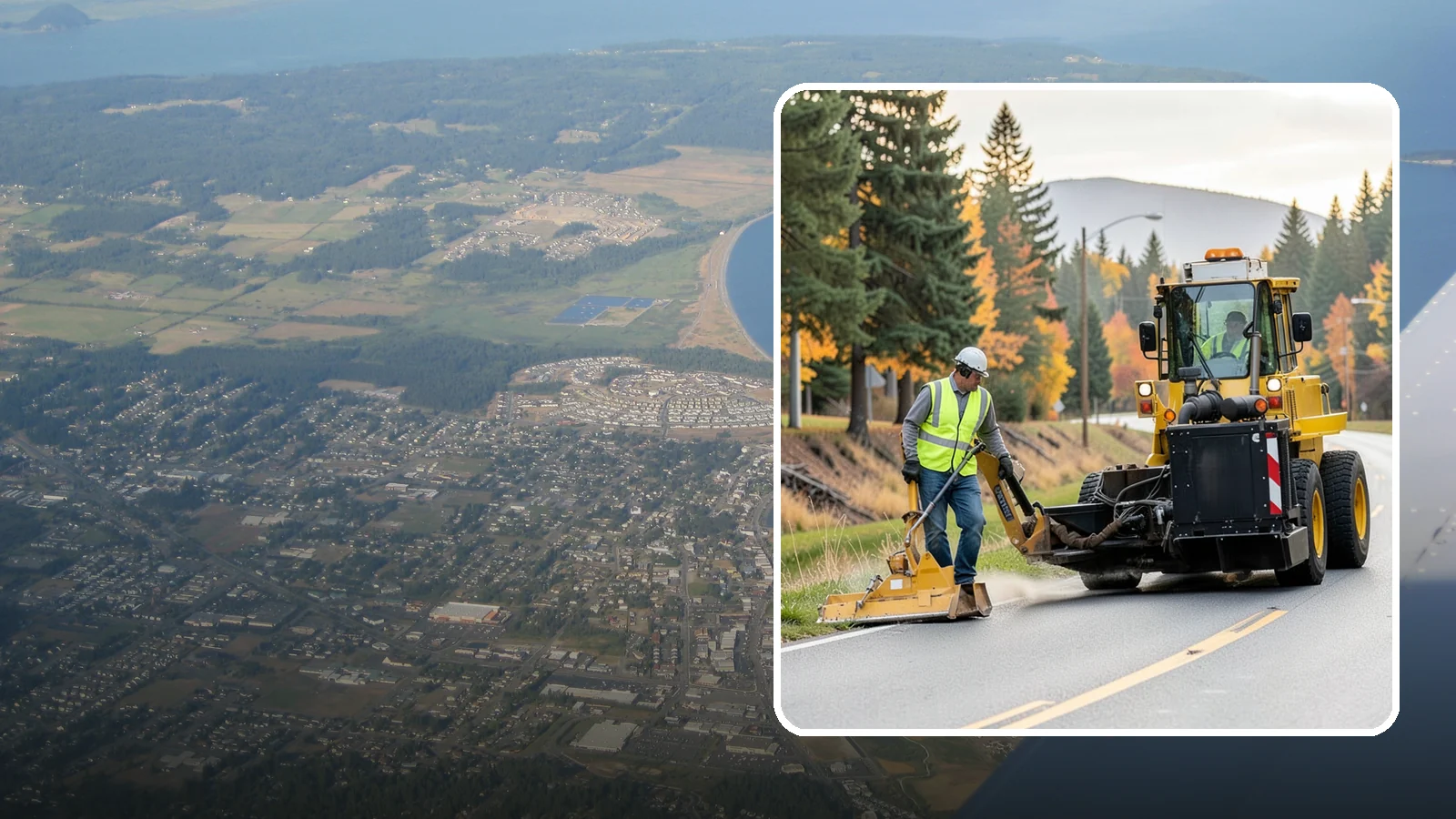 Shoulder Mowing in Oak Harbor, Island County, WA - Targeted shoulder mowing that clears the paved-edge vegetation strip to protect pavement integrity and pedestrian safety.