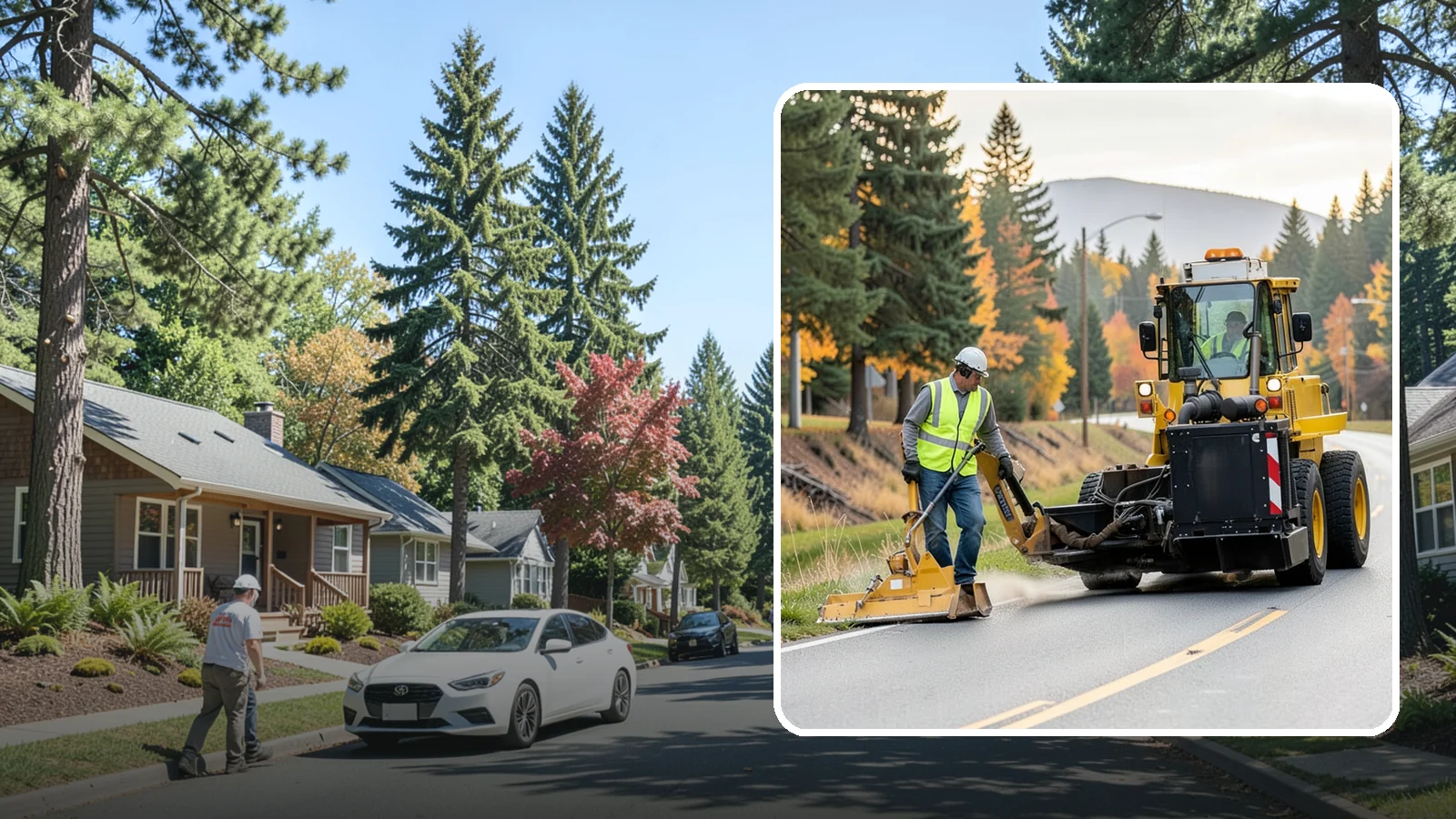 Shoulder Mowing in Orting, Pierce County, WA - Targeted shoulder mowing that clears the paved-edge vegetation strip to protect pavement integrity and pedestrian safety.
