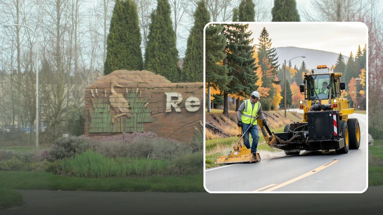 Shoulder Mowing in Renton, King County, WA - Targeted shoulder mowing that clears the paved-edge vegetation strip to protect pavement integrity and pedestrian safety.