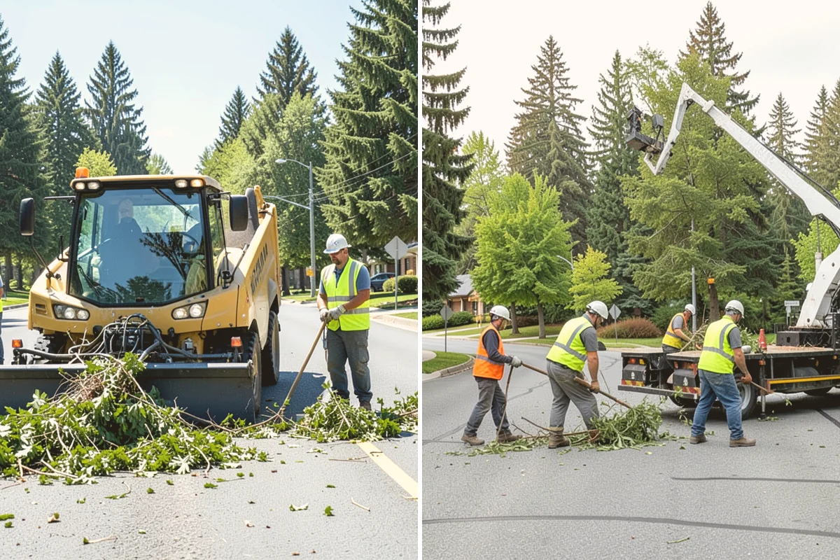 Shoulder Mowing in Sammamish, King County, WA - Identify shoulder segments and obstructions such as posts, hydrants, and mailboxes