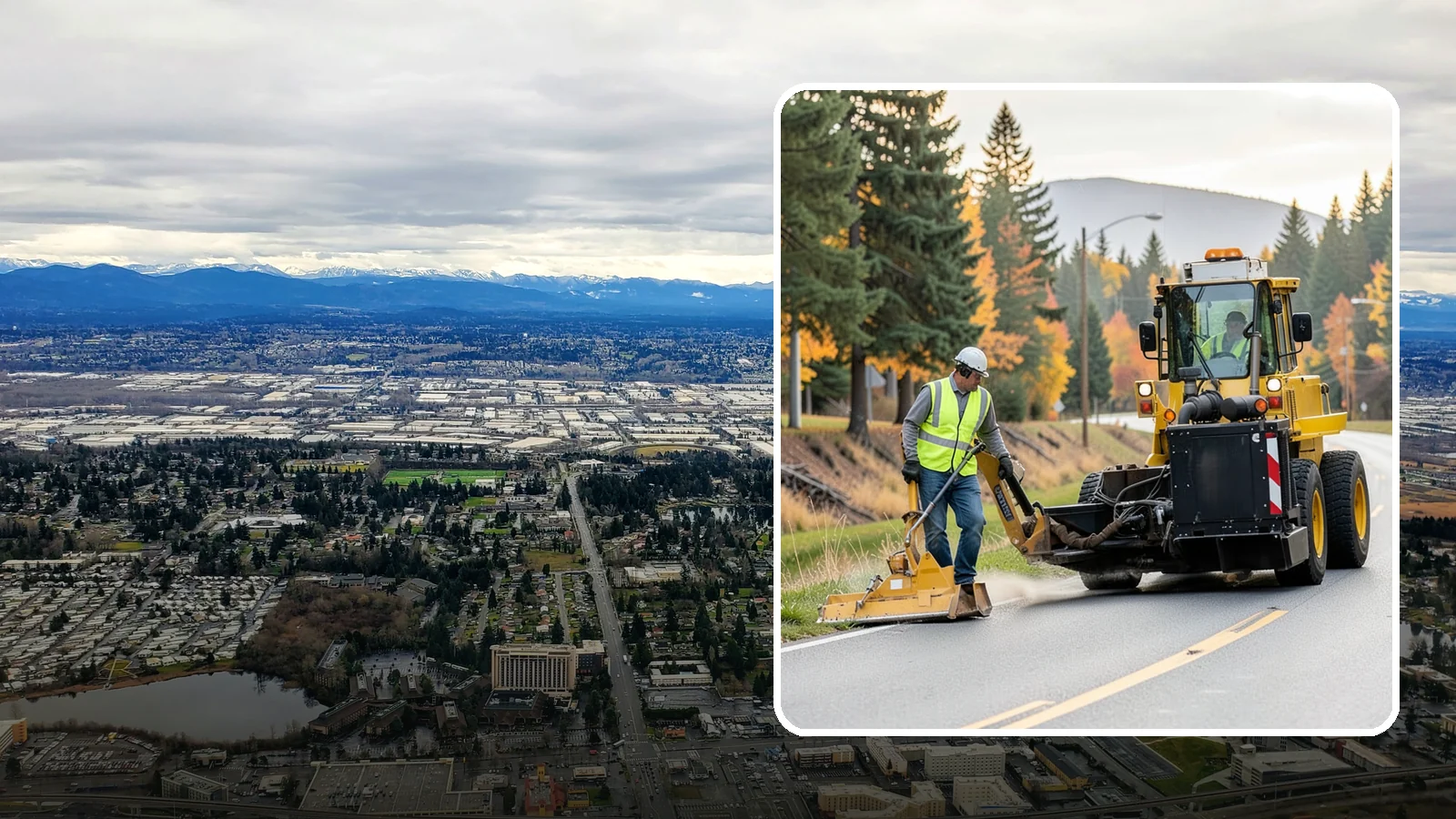 Shoulder Mowing in SeaTac, King County, WA - Targeted shoulder mowing that clears the paved-edge vegetation strip to protect pavement integrity and pedestrian safety.