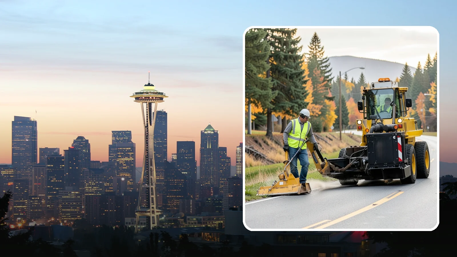 Shoulder Mowing in Seattle, King County, WA - Targeted shoulder mowing that clears the paved-edge vegetation strip to protect pavement integrity and pedestrian safety.