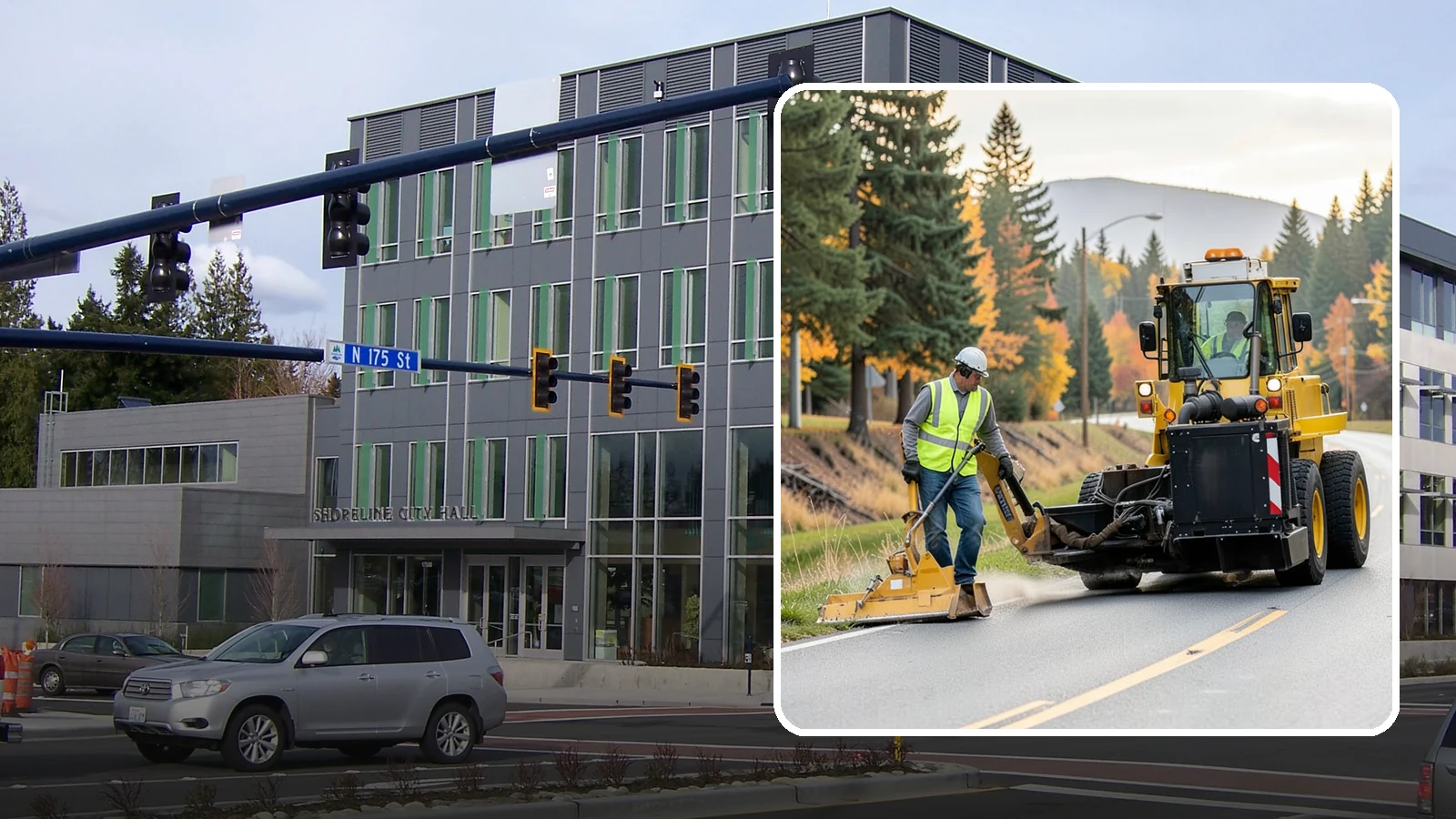 Shoulder Mowing in Shoreline, King County, WA - Targeted shoulder mowing that clears the paved-edge vegetation strip to protect pavement integrity and pedestrian safety.