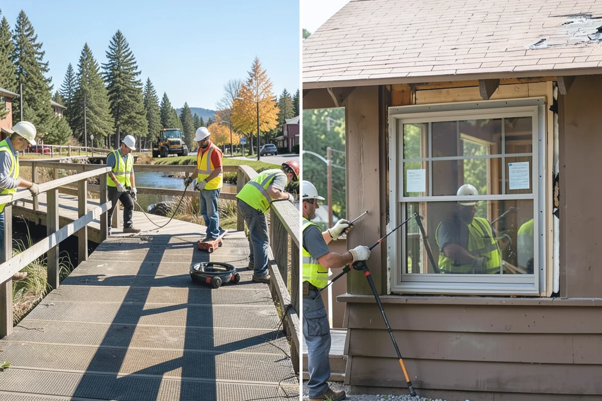Shoulder Mowing in Skykomish, King County, WA - Identify shoulder segments and obstructions such as posts, hydrants, and mailboxes