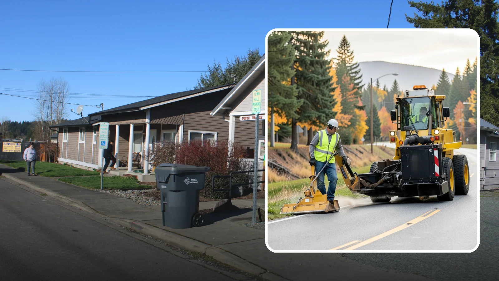 Shoulder Mowing in South Prairie, Pierce County, WA - Targeted shoulder mowing that clears the paved-edge vegetation strip to protect pavement integrity and pedestrian safety.