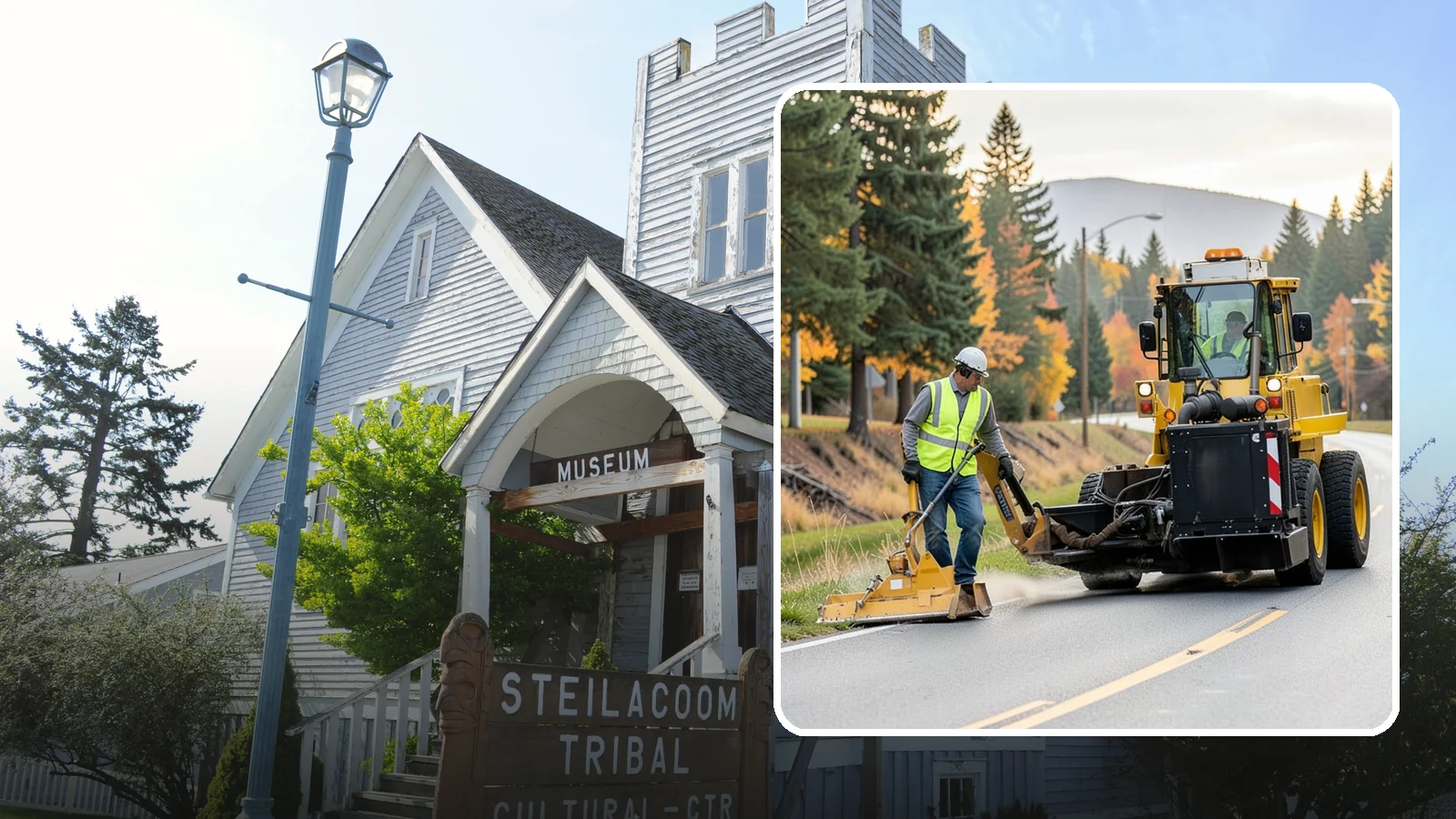 Shoulder Mowing in Steilacoom, Pierce County, WA - Targeted shoulder mowing that clears the paved-edge vegetation strip to protect pavement integrity and pedestrian safety.