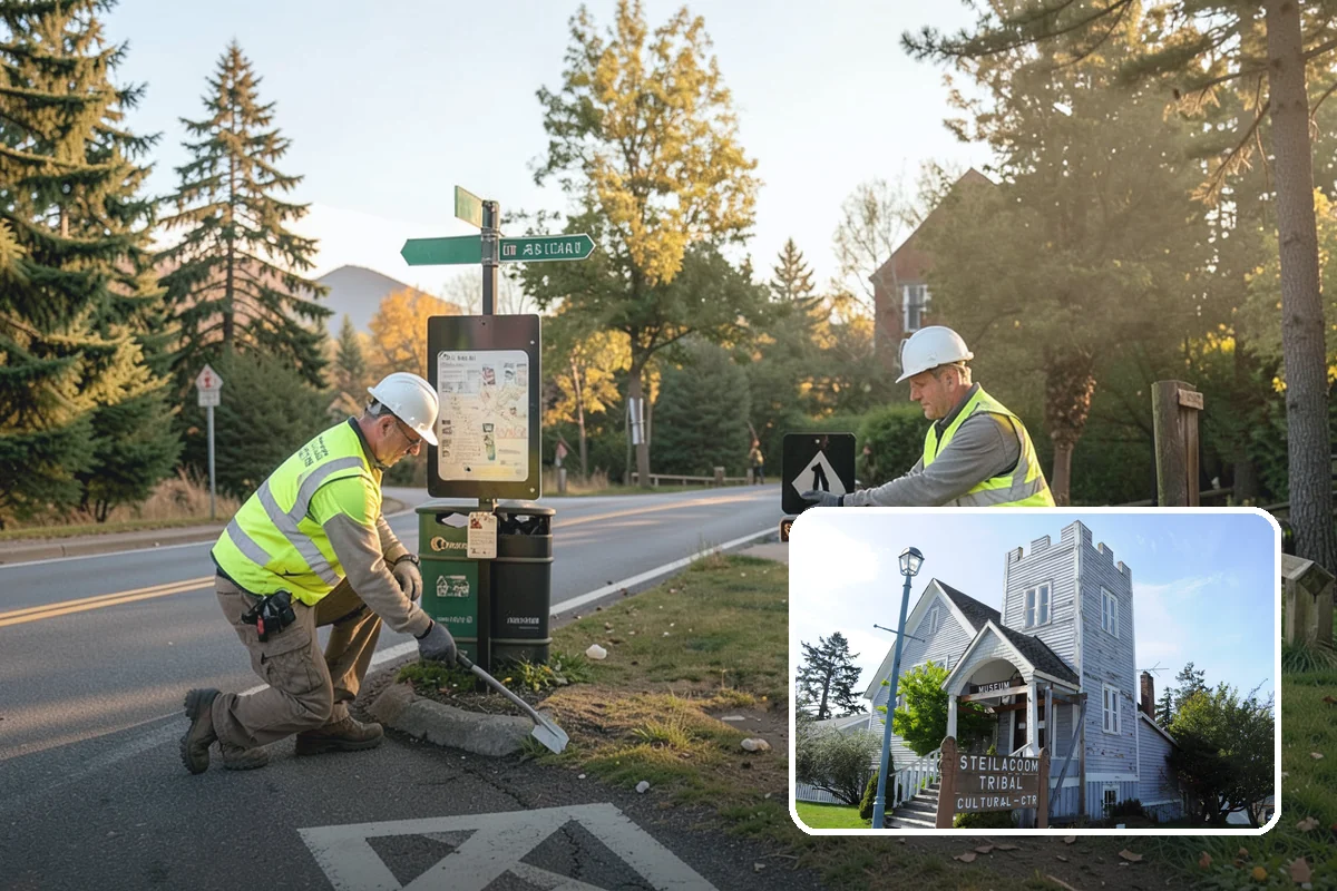 Shoulder Mowing in Steilacoom, Pierce County, WA - Slows pavement-edge deterioration by keeping the shoulder line dry and defined